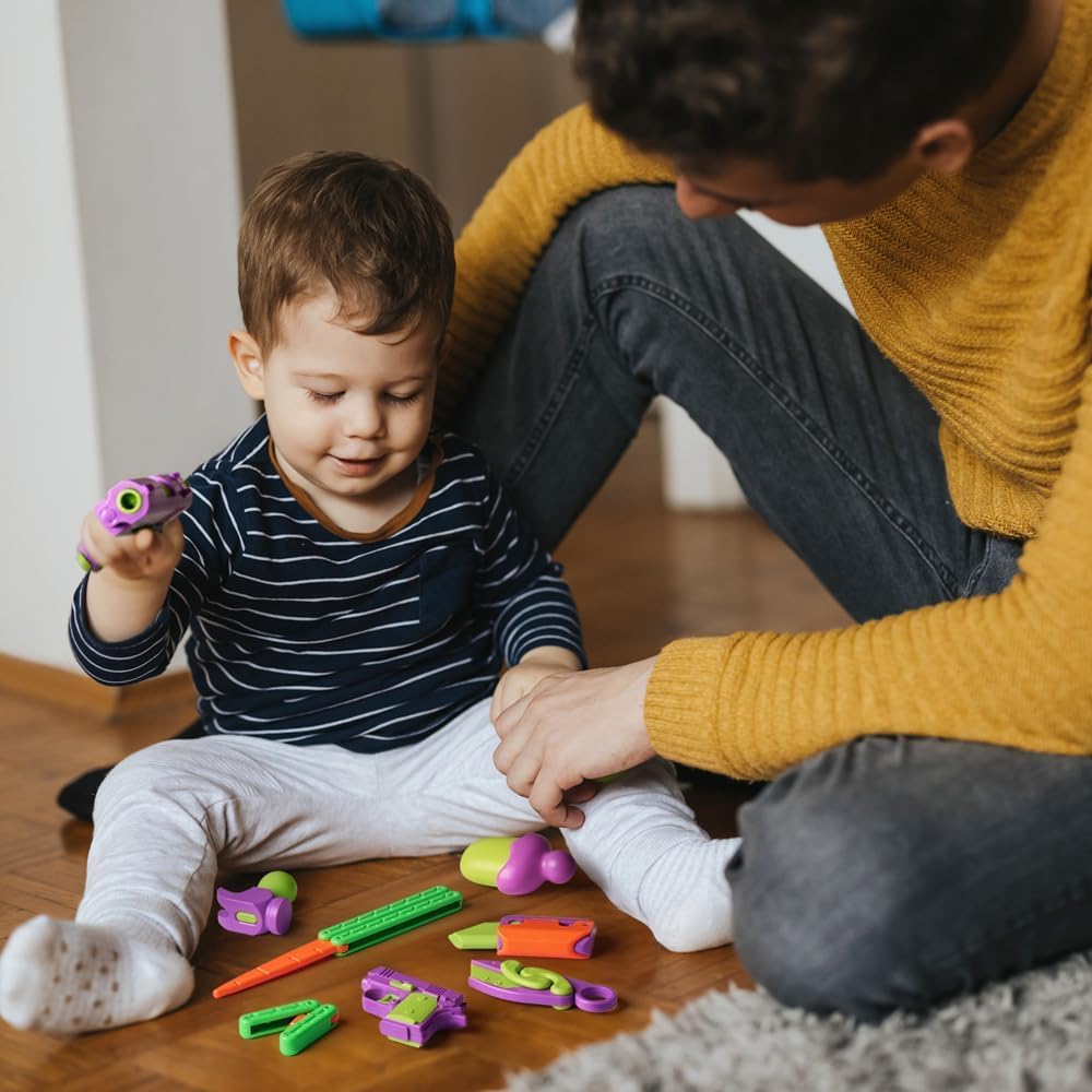 10 PCS Fidget Toy Set, with Fidget Gun and Fidget Knife,Fun Fidget Toys for Adults and Kids,Sensory Toys for Kids with Autism, ADHD, Anxiety Relief (10 Pcs Purple Set)