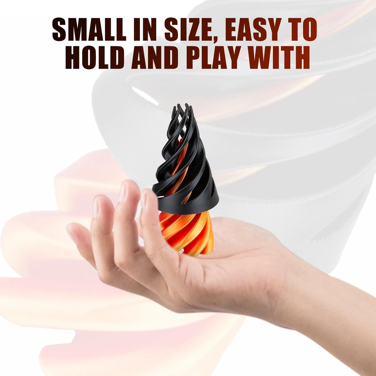 2Pcs Impossible Pyramid Passthrough Sculpture 3D Printed Spiral Cone Toy Spiral Cone Fidget Toy Pass Through Pyramid Fidget Toy Stress Relief Desk Toy Pyramid Model Relax Anxiety Toy Children Adult