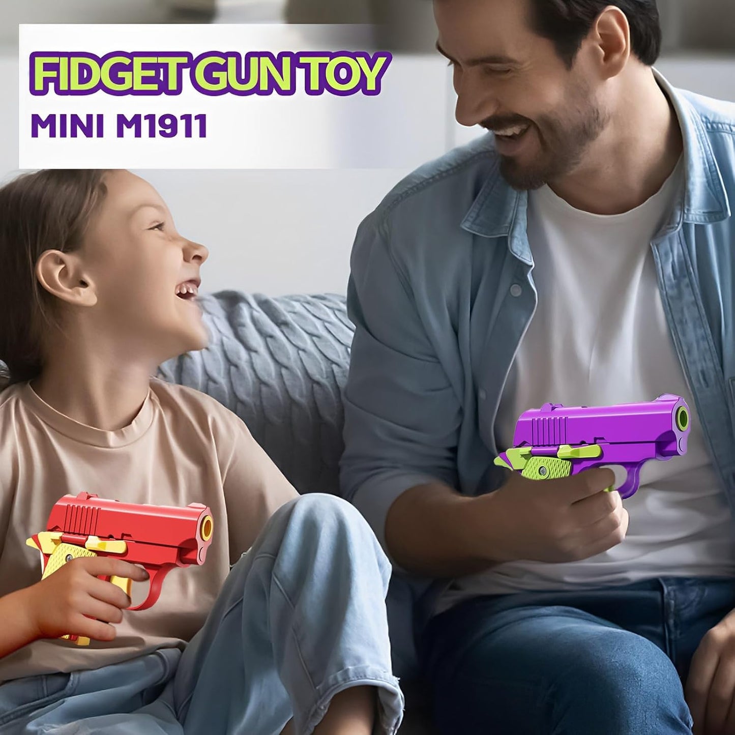 1911 3D Printed Small Pistol Toys, Stress Relief Pistol Toys for Adults, Fidget Toys Suitable for Relieving ADHD, Anxiety, Suitable Toys for Friends Adults and Kids Best Gift