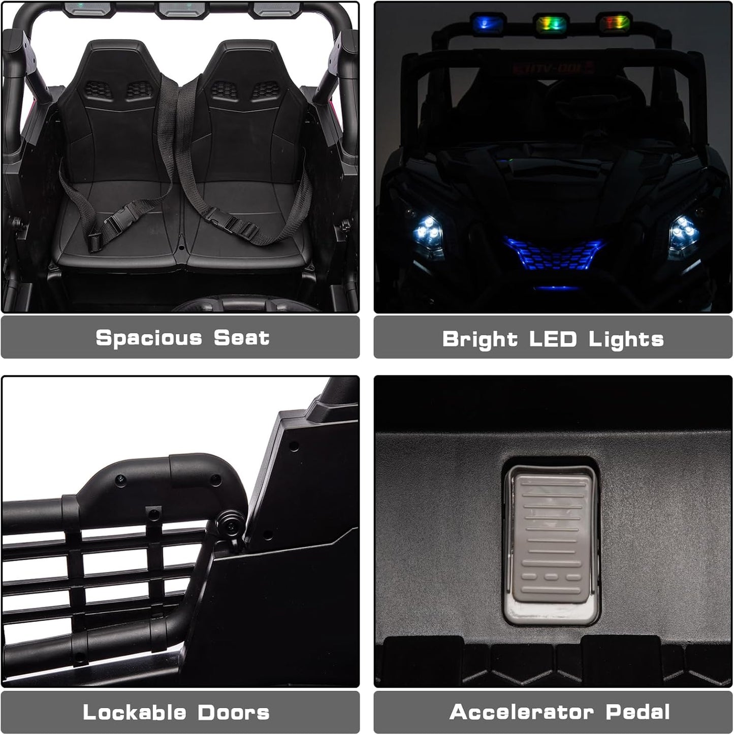 24V Kids Electric Toy Car,2 Seater Kids Toy Car with Remote Control,4WD Electric Power Vehicles Wheels for 3+Years Boys Girls,Ride on Toy for Girl(Red)