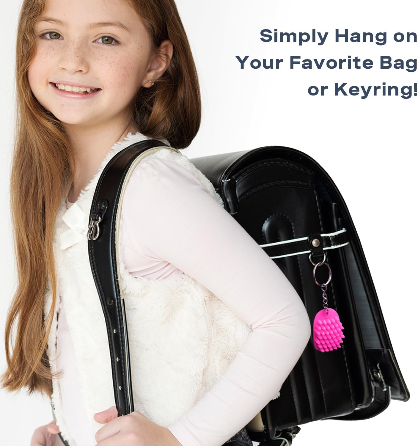 HedgeHog Hoglet Mini Keychain Soft, Smooth, Lightweight & Silent Fidget Toys for Stress Relief - Perfect Sensory Toy