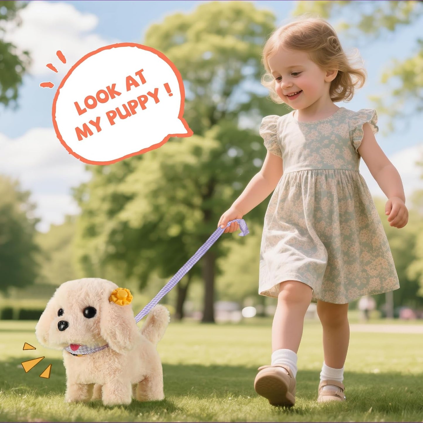 16 Pcs Robot Dog Toys for Girls, Toys for 3 4 5 6 7 8 Year Old Girls Kids Boys, Realistic Robot Puppy Toy for 5-7 6-8, Ideas Birthday Gifts for Girl 3 4 5 6 Year Old