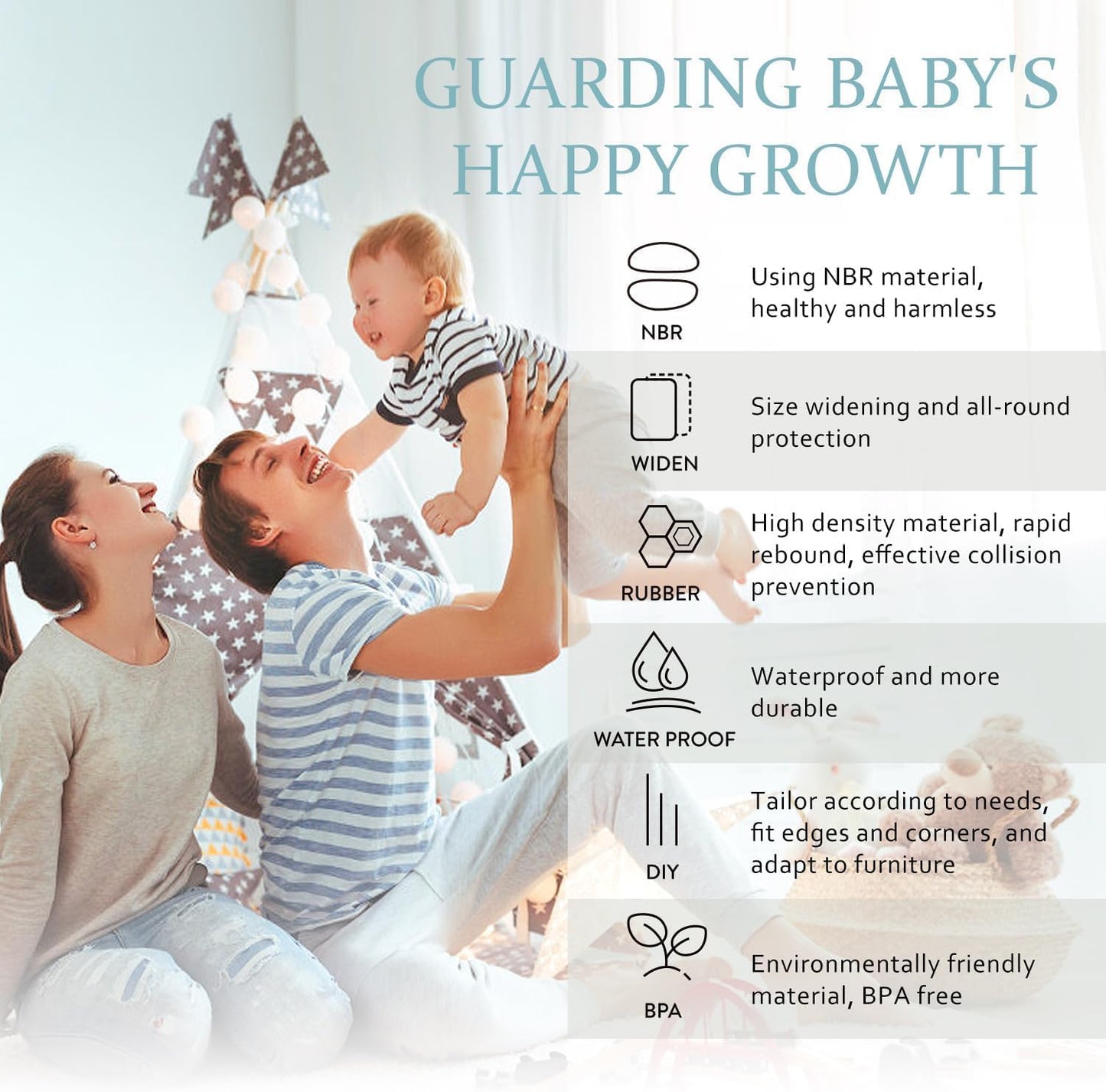 3 in 1Crib Mesh Liner for Life Size Cribs,White Soft Anti-Collision Strip Corner Covers,Protect Baby Teeth and Save Crib Rails, Rail Edge Protector Strip (Gray)