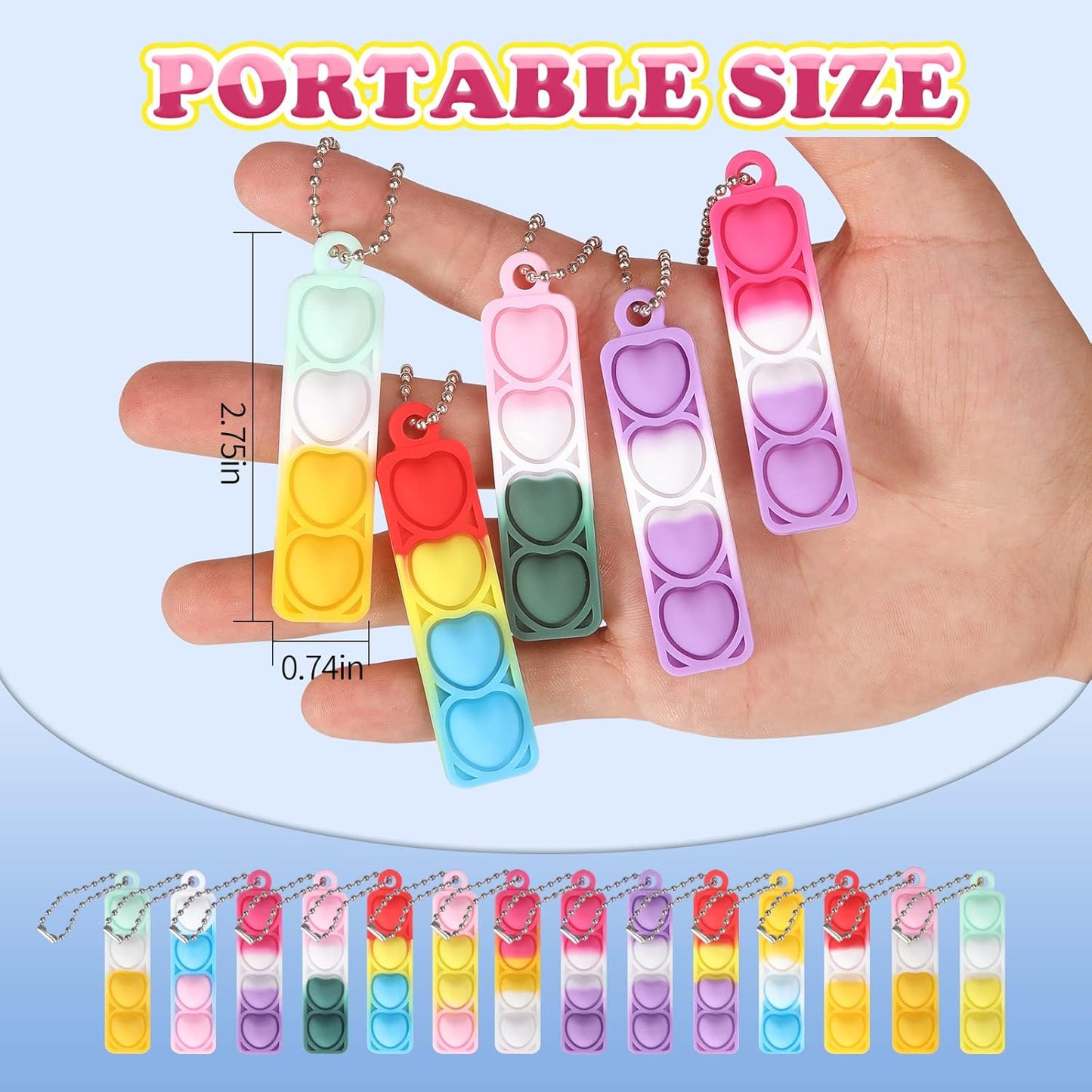 112pcs Mini Pop Fidget Toys Pack Party Favors, Silicone Cat Squeeze Pop and Pop Bracelet it Bubble Fidget Bulk Sensory Toys, Pop Keychain Bubble Toy Party Bag Fillers for Kids, Wrap Pop Toy