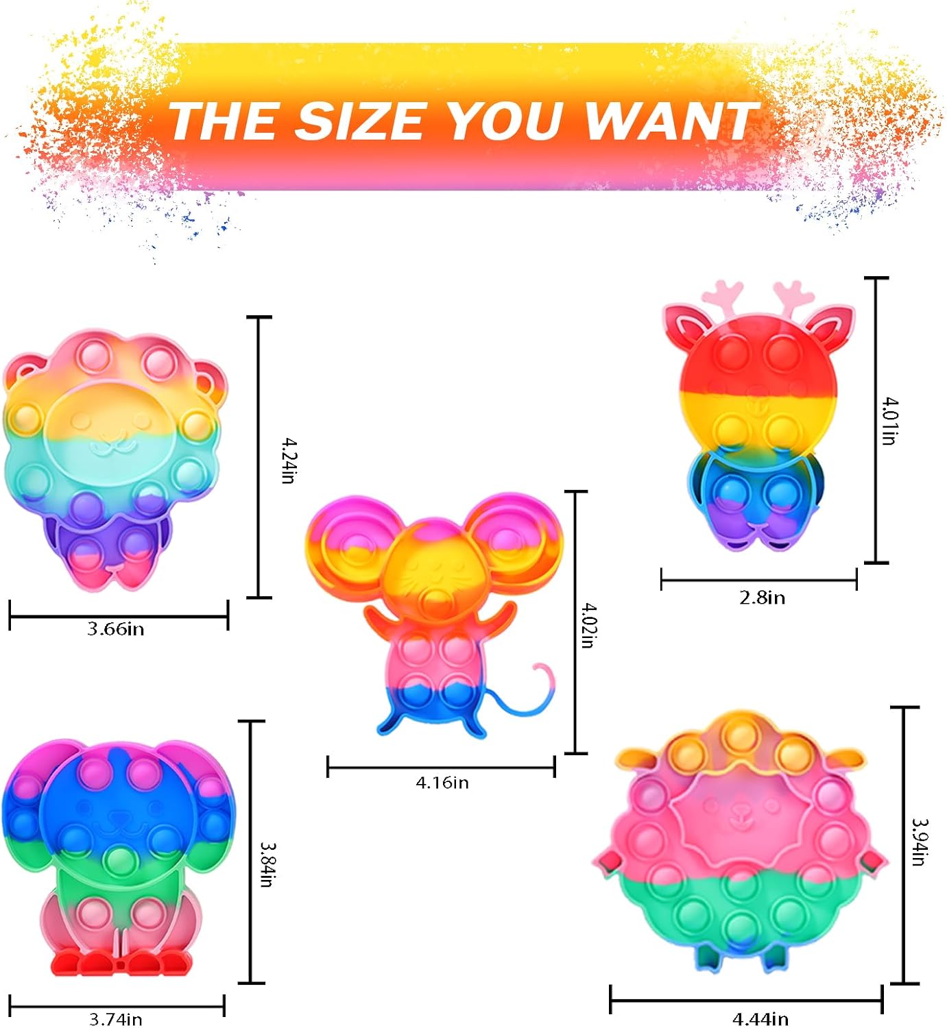 25PCS Party Favors for Kids, Fidget Toys Bulk Its Birthday Party Favors for Kids Toddlers Adult, Classroom Prizes, Goodie Bag Stuffers,Treasure Chest Box,Cute Animal Push Bubble Pops Bulk Sensory Toys