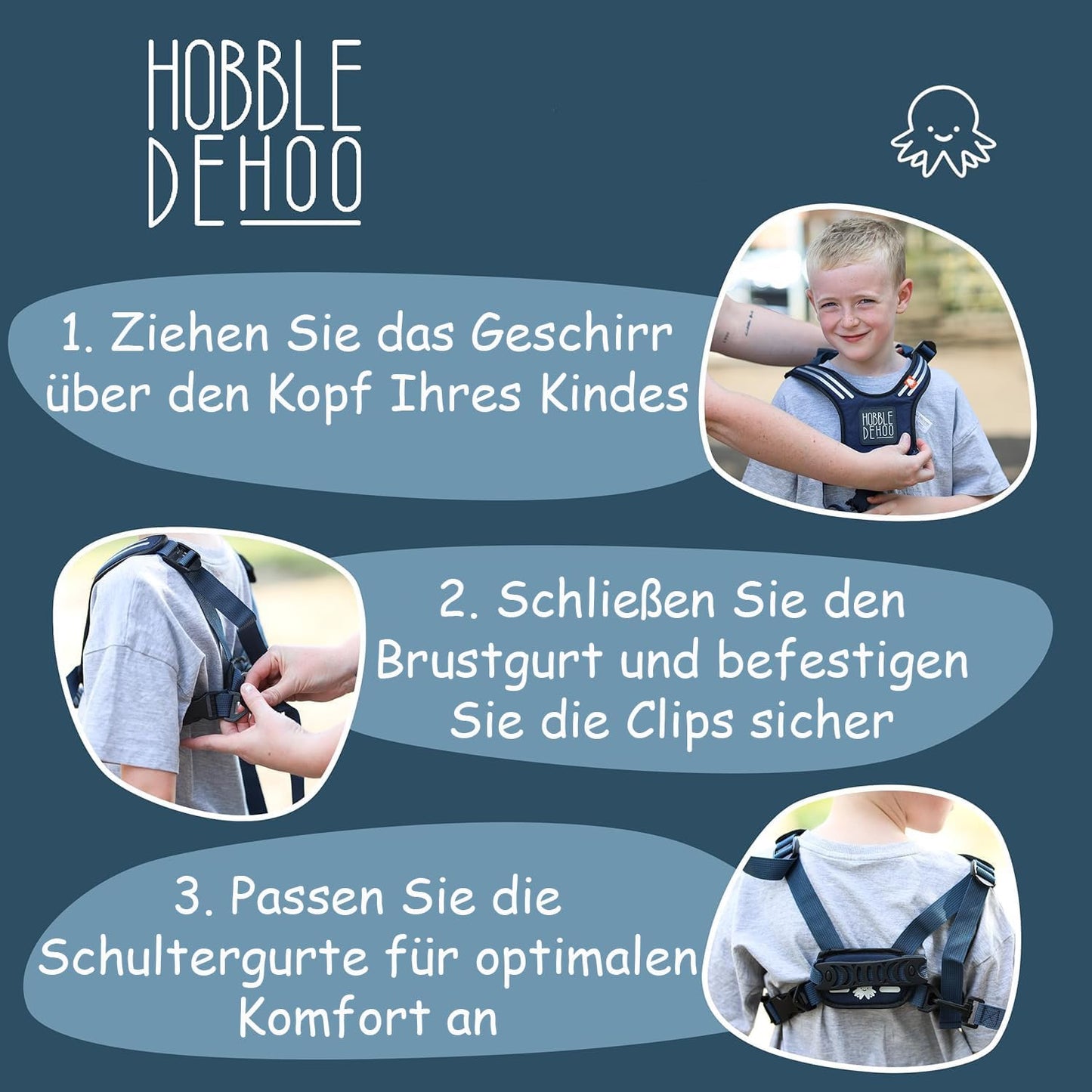 Hobbledehoo Safety Harness For Kids & Toddlers Aged 2-7 Years, Child Harness For Walking & Play Autism Safety Awareness