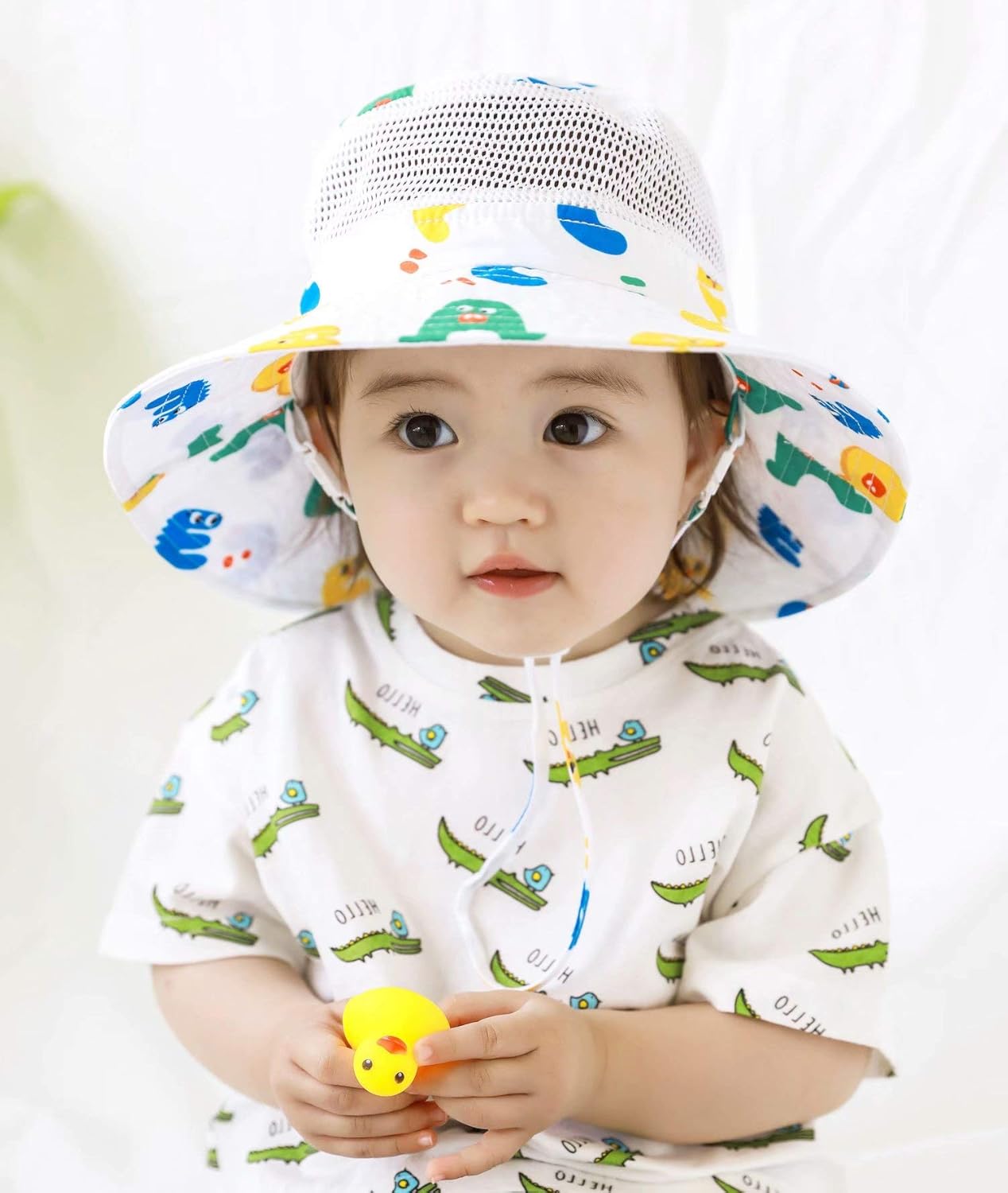 Home Prefer UPF50+ Wide Brim Sun Hat Boys Girls Sun Protection Hat Zoo Beach Swim Safari Bucket Hat for Baby Toddler Kid