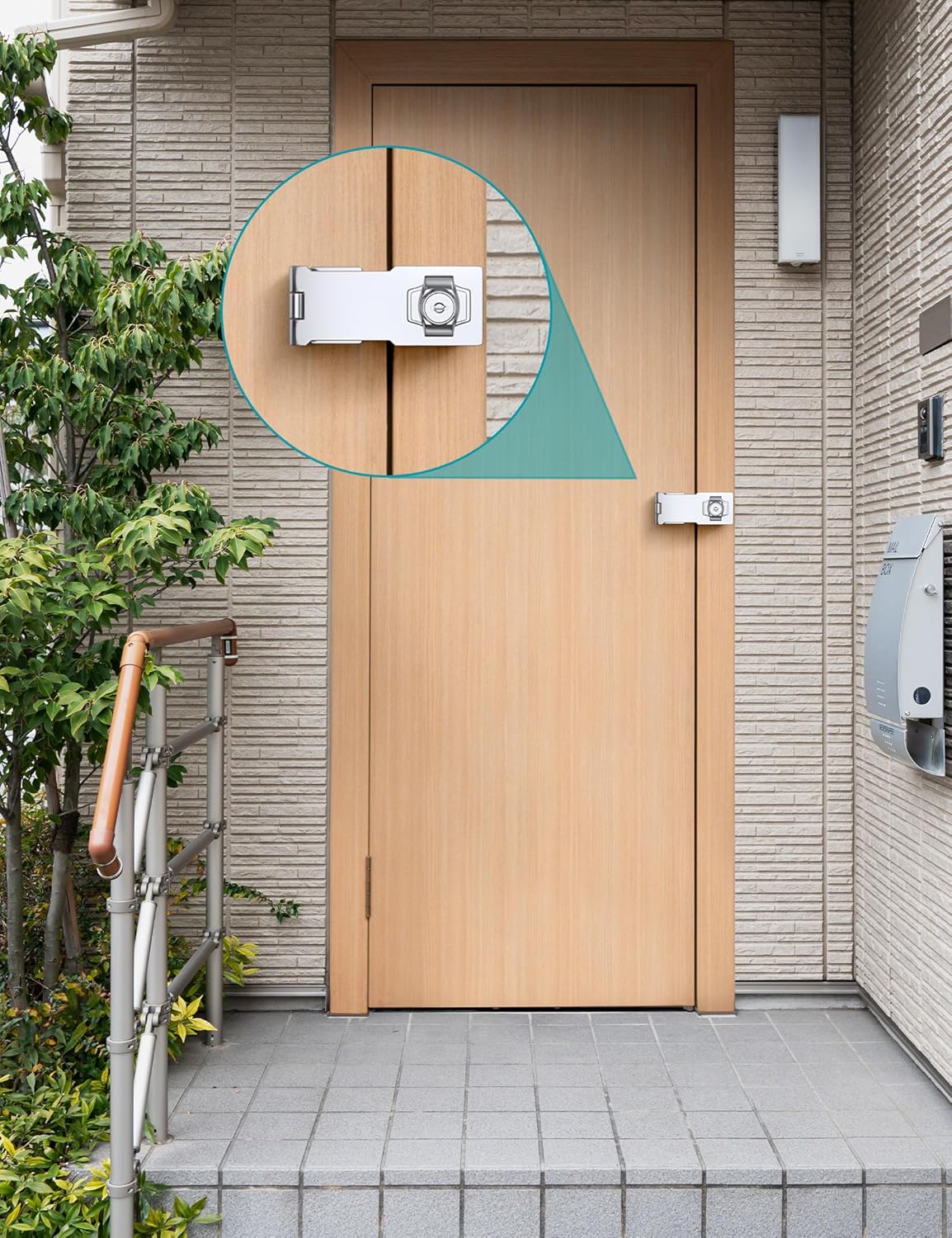 2.5 Inch Keyed Hasp Lock for Cabinets & Small Doors, Twist Knob Design, Heavy Duty Zinc Alloy with Chrome-Plated Iron, Includes Keys & Screws - Silver, 2 Pack