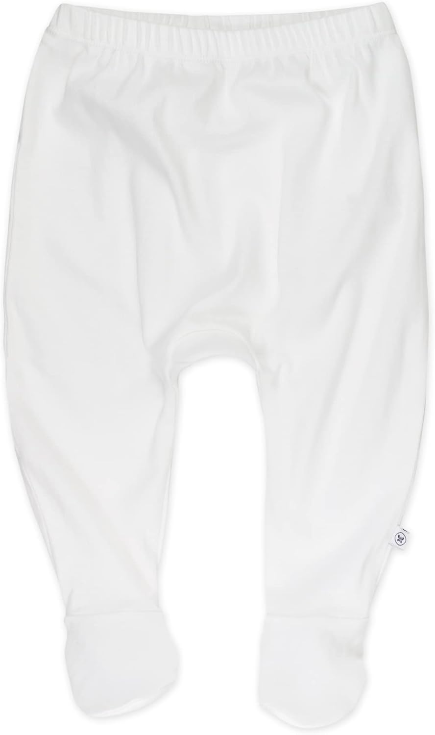 HonestBaby 3-pack Footed Pants Roomy Fit Pull on Bottoms 100% Organic Cotton for Infant Baby Boys, Girls, Unisex