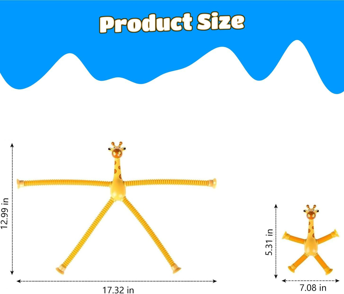 36PCS Telescopic Suction Cup Giraffe Toy,pop Tubes,Toys for Kids,Toddler Travel Toys,Toddler Sensory Toys,figette Toys,Fidget Toys for Kids,Treasure Box prizes,Small Toys for Kids prizes