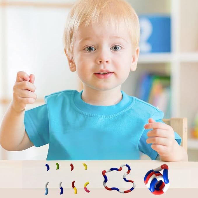 24PCS Multicolor Twisty Fidget Toys for Relaxation, Relaxation Therapy and Stress Relief Education Toys for Unique Fidget Experience, Brain Imagination Tools (24)