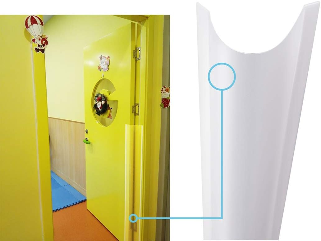 2 PCS AILUOQI Door Jam Shield Finger Pinch Guard for Baby Proofing, Kids, Hinge Cover Pinch Guard for 90 & 180 Degree Doors Frame & Baby Gate. 47.2" H, 6.7" W. 2 Pieces Set