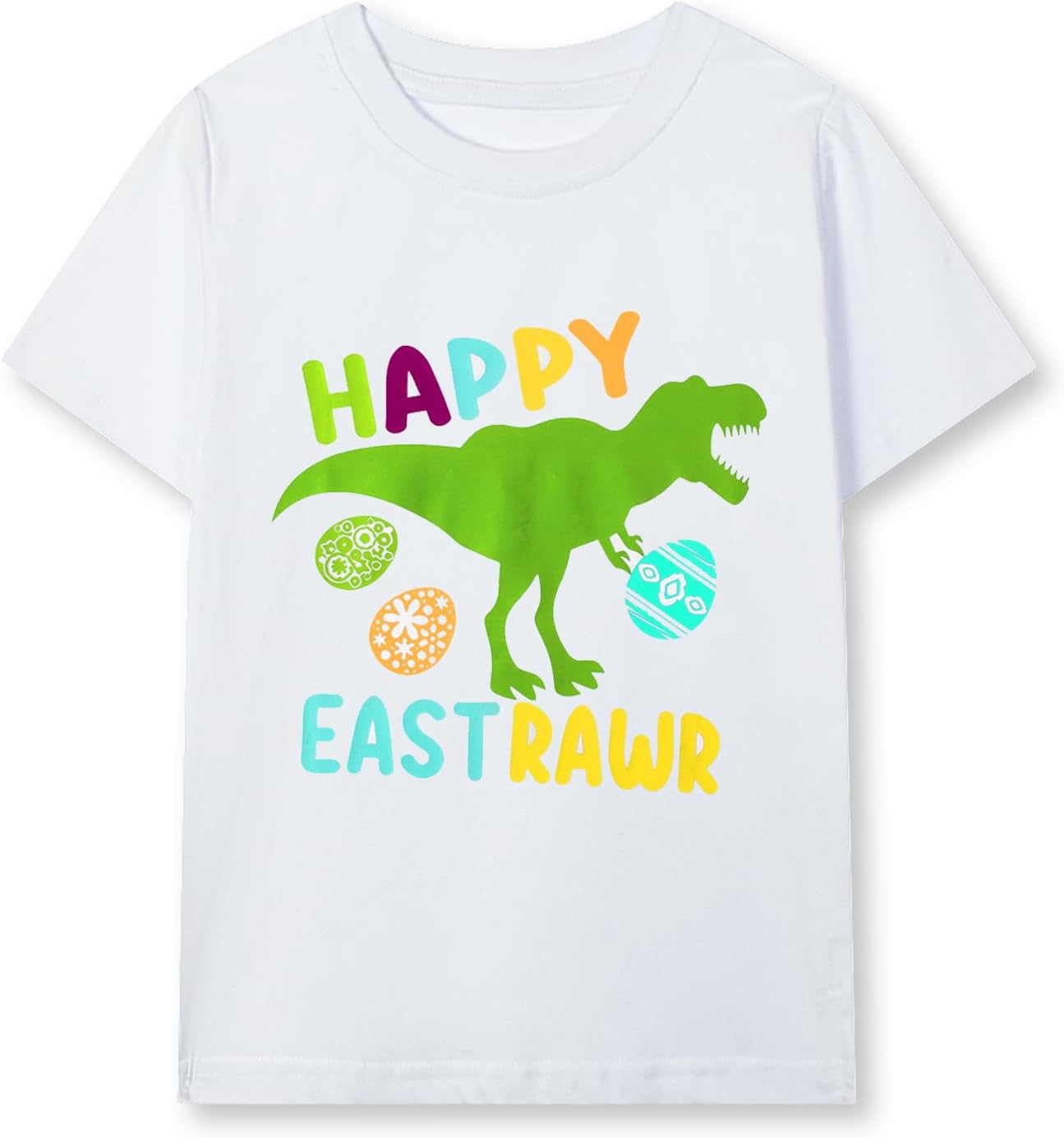 HILEELANG Kids Boy Basic Plain Cotton T-Shirts Short Sleeve Crew Neck Summer Tees 4packs 6-12 Years