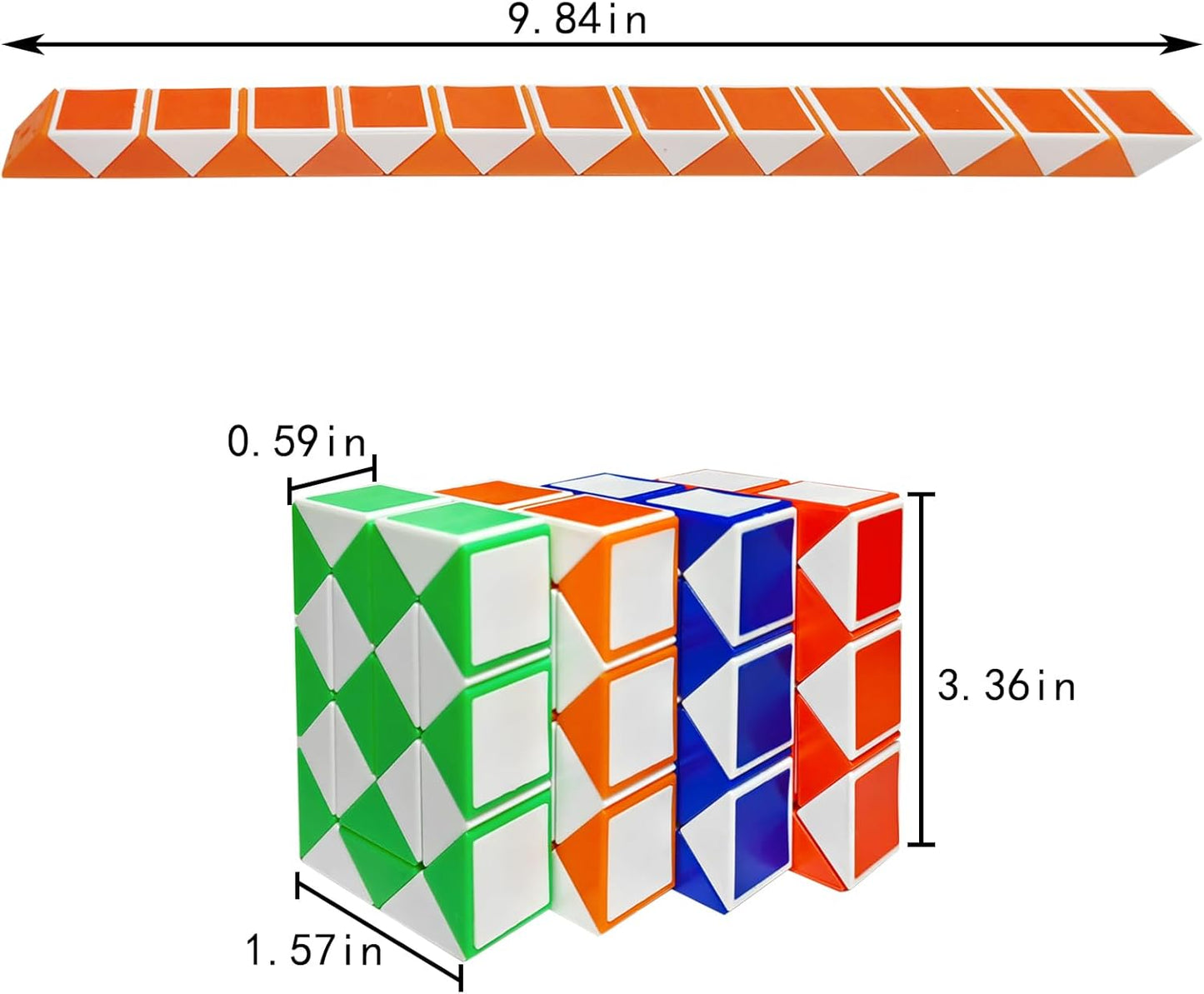 32Pcs Magic Snake Speed Cube for Party Favors Goodie Bag Stuffers Classroom Prizes, Mini Twist Puzzle for Birthday Bags for Kids Christmas Valentine Easter Gifts