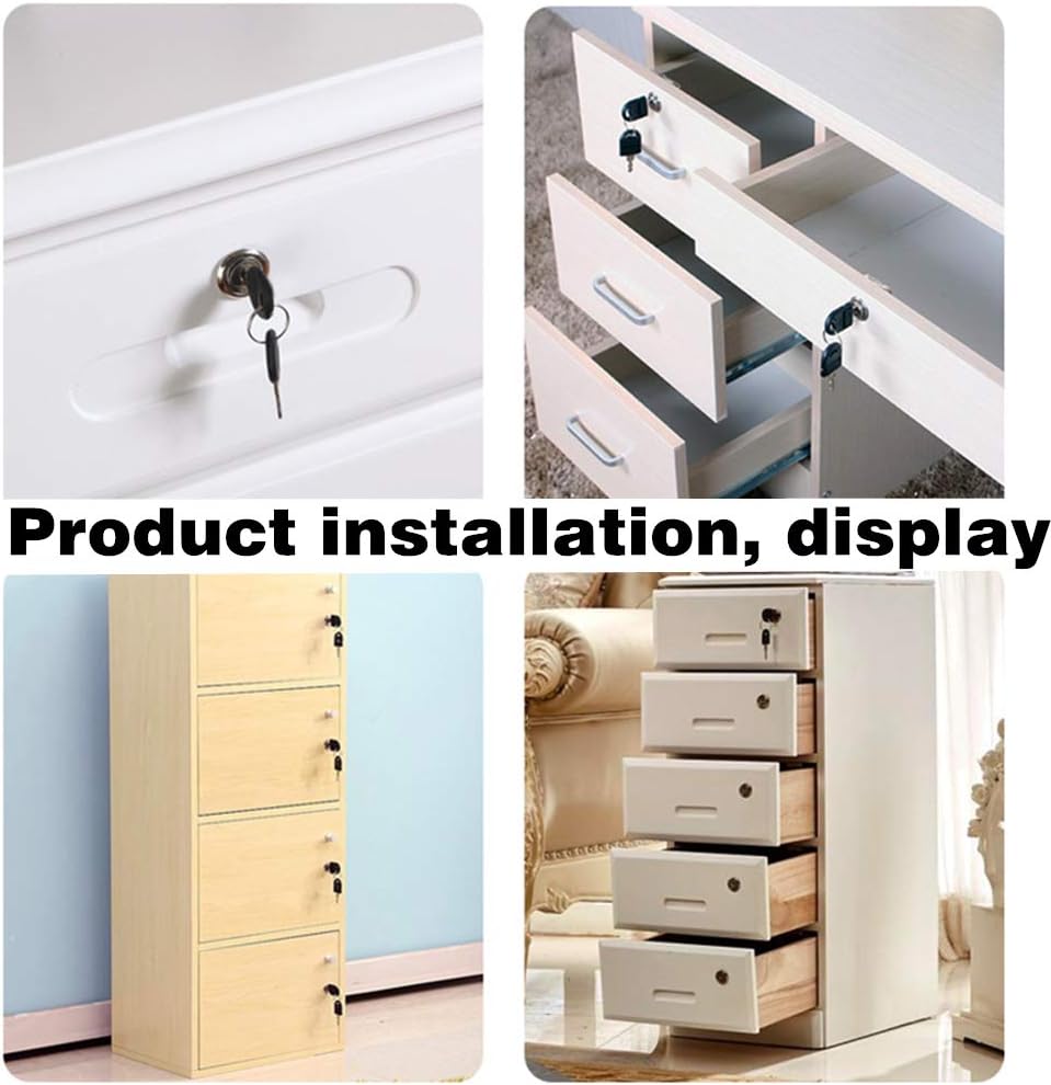 Drawer Lock Letter Box Lock Desktop Lock Door Lock.Suitable for Wooden cabinets.Model CT-138-22, ((Hole Diameter 0.75 inch / 19MM) for Door Panels with a Thickness of 17 mm-22 mm. 1pcs [Black]