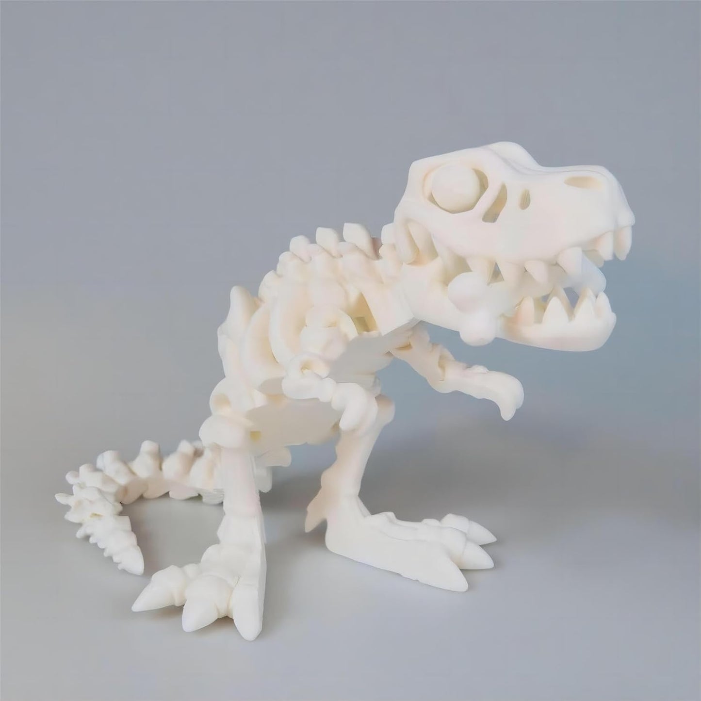 3D Printed Dinosaur Bones Tyrannosaurus Rex Skeleton with Movable Joints, 3D Model Skull T-Rex, Flexible Articulated Dinosaur Fidget Toys Adults for Autism/ADHD
