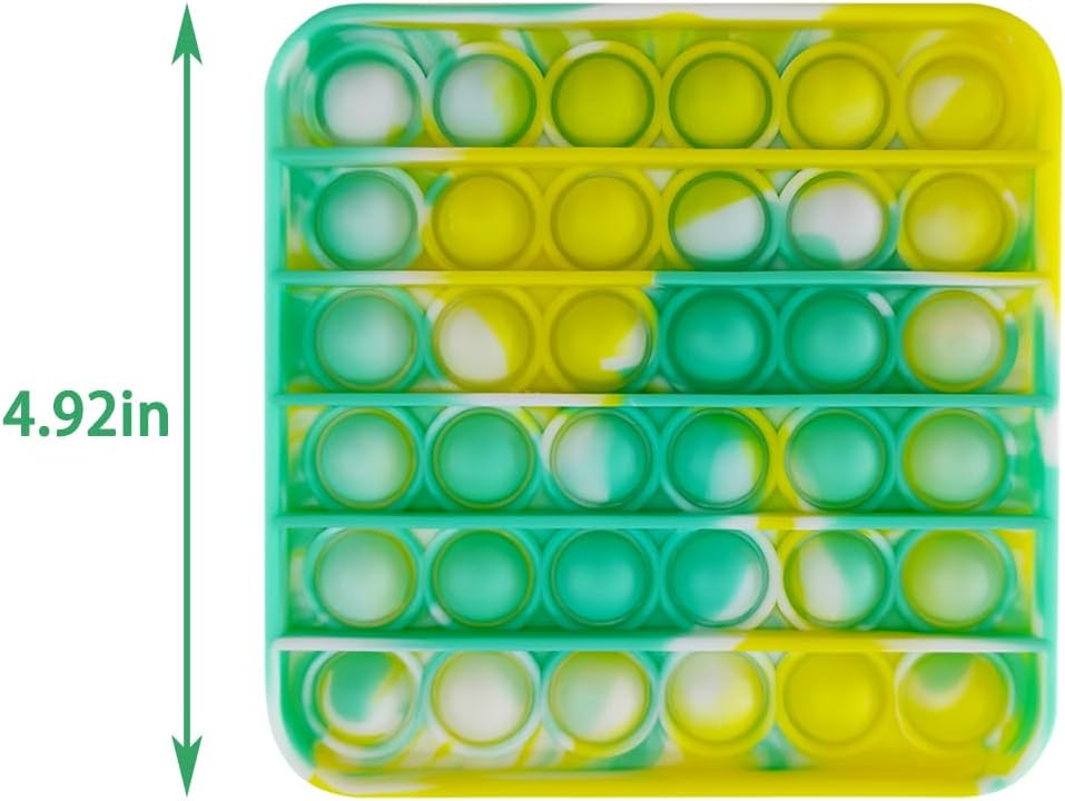 12 PCS Pop Fidget Sensory Toys for Party Favors,Push Pop Bubble Silicone Squeeze Sensory Toys for Kids Adult Autism Special Needs Stress Relief Gift for Birthday Christmas Valentine Classroom Prizes