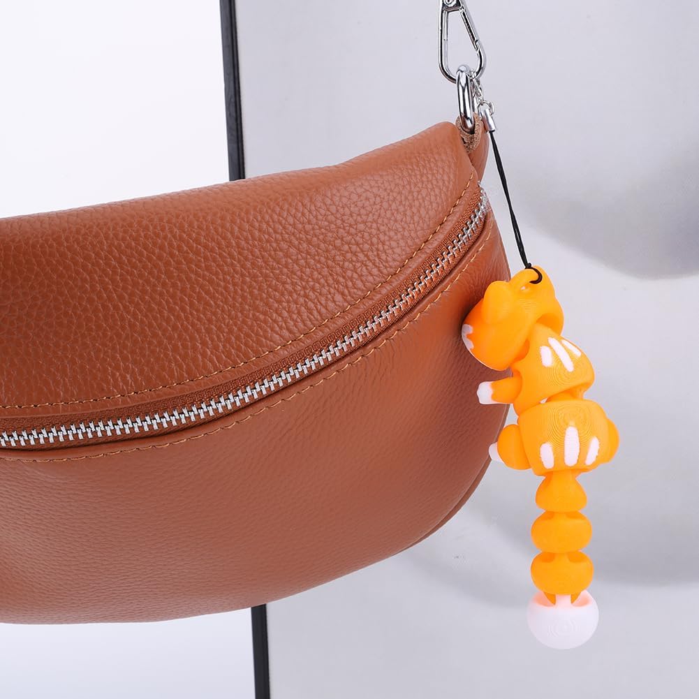 3D Printed Articulating Fox Sculpture,1PCS 3D Printed Animals Toy,Adorable Animal Figurine,Crystal Fox Fidget Toys,Adults Fidget Toys for Autism ADHD,Home Office Decor (Orange Cat), Small