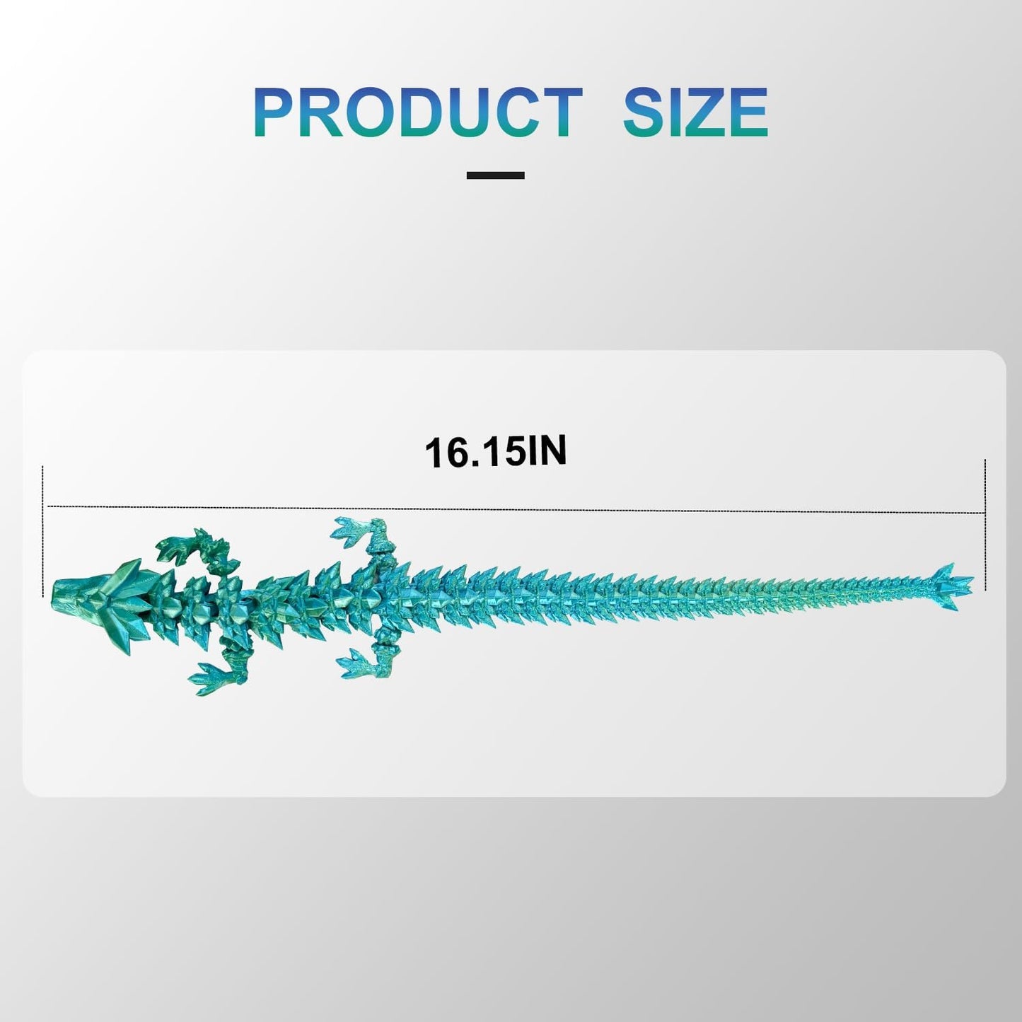 3D Printed Dragon with Dragon Egg 16.5'' Articulated Dragon Crystal Dragon Fidget Dragon Egg Toys Executive Desk Toys (Gold, Dragon & Egg)