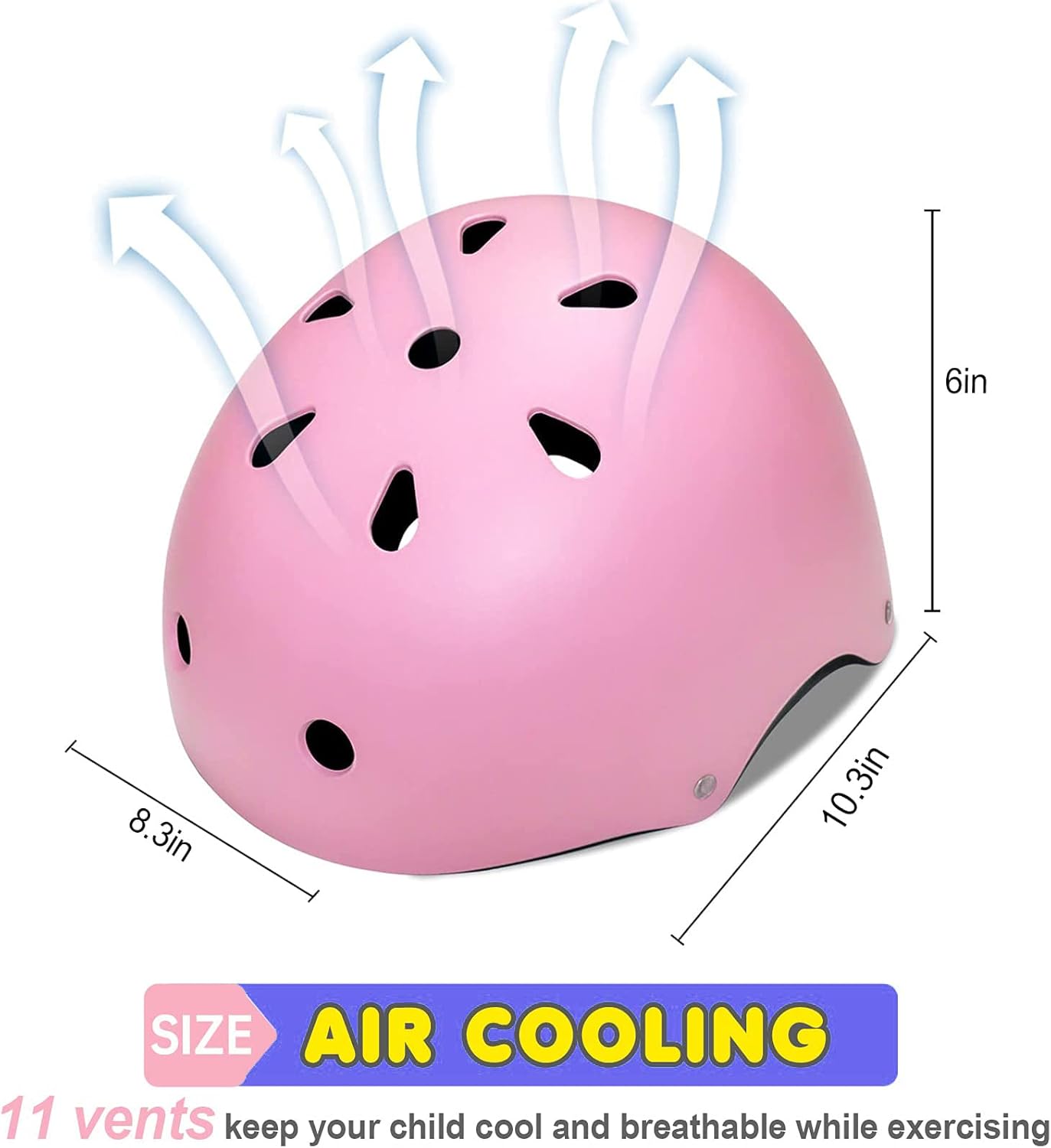 Kids Bike Helmet Set, CPSC Certified with Knee Pads Elbow Pads Wrist Guards,Adjustable Helmet for Ages 3-5-8-15 Toddler Kids&Youth,Bicycle Skateboarding…