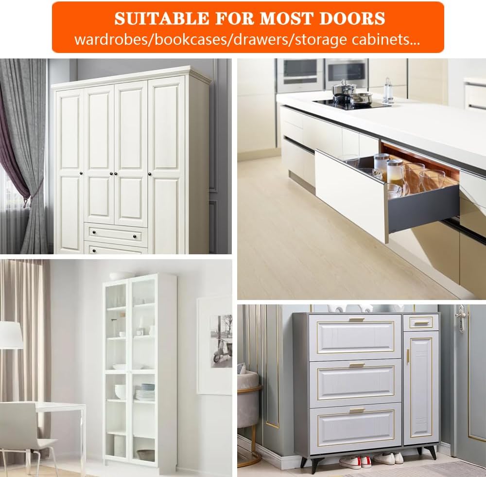 2 Pack Cabinet Latch Double Roller Catch for Cupboard Closet Cabinet Door Latches and Catches, Bronze