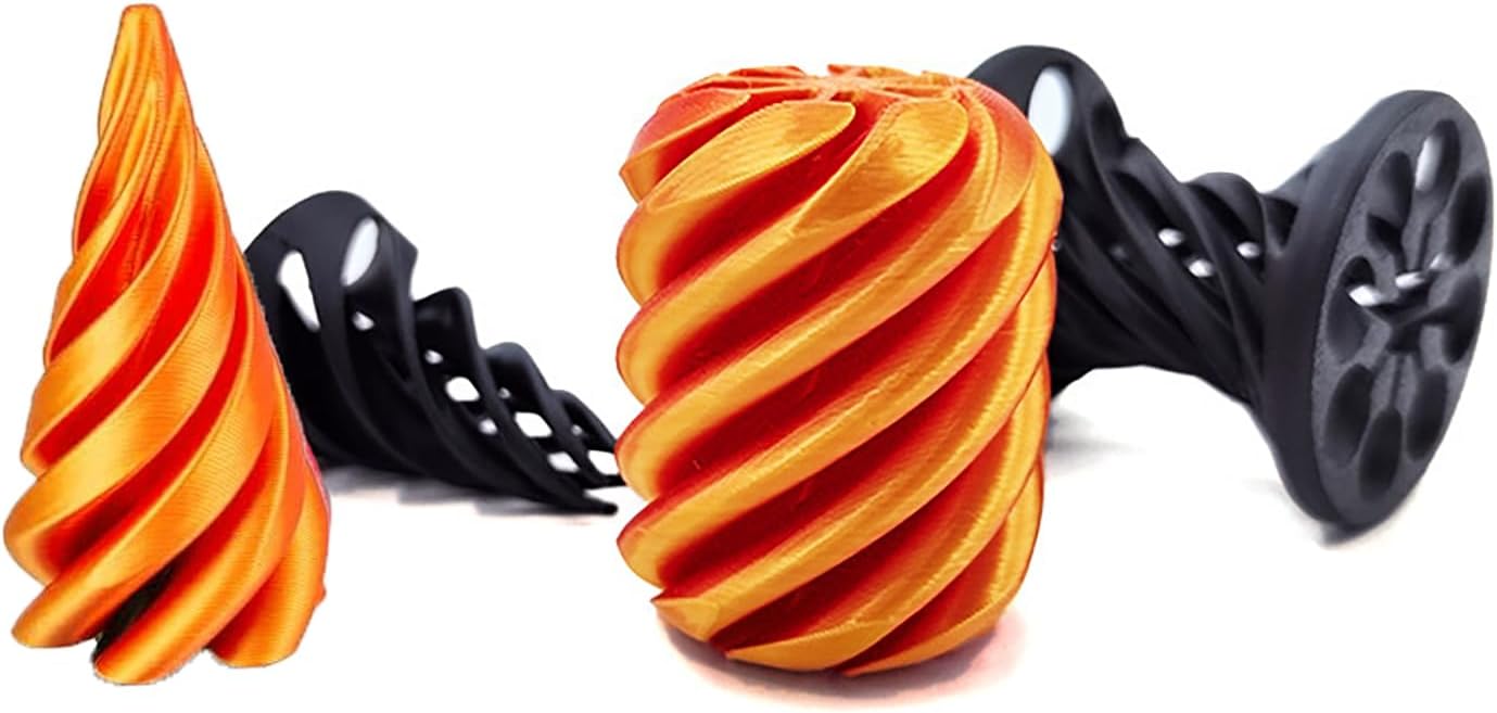 2Pcs Impossible Cone, Spiral Cone Fidget Toy 3D Printed Spiral Fidget Toys Impossible Pyramid Passthrough Sculpture, Mini Cones Pass Through Pyramid Fidget Toy for Stress and Anxiety Relaxing