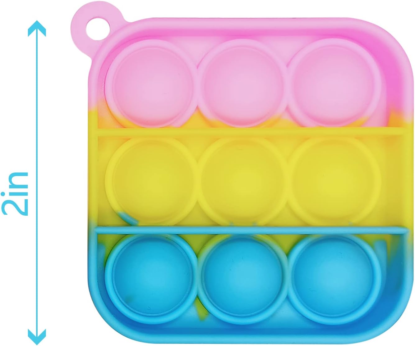 15 Pcs Mini Pop Bubble Fidget Toys for Party Favors, Small Silicone Pop Keychain Bulk for Classroom Prizes,Goodie Bag Stuffers Christmas Valentine Gifts for Kid Student