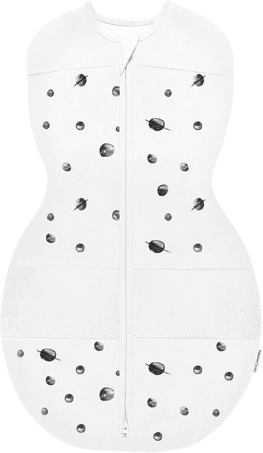 Happiest Baby Sleepea 5-Second Swaddle - 100% Organic Cotton Baby Swaddle Blanket - Doctor Designed Promotes Healthy Hip Development (Ivory Planets, Small)