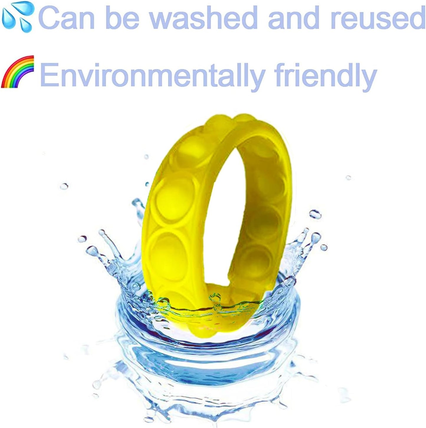 300Pcs Pop Bracelet Fidget Toy, Wearable Fidget Bracelets Push Poping Bubble Sensory Toys Stress Relief Finger Press Silicone Wristband for Kids and Adults ADHD ADD Autism Anxiety