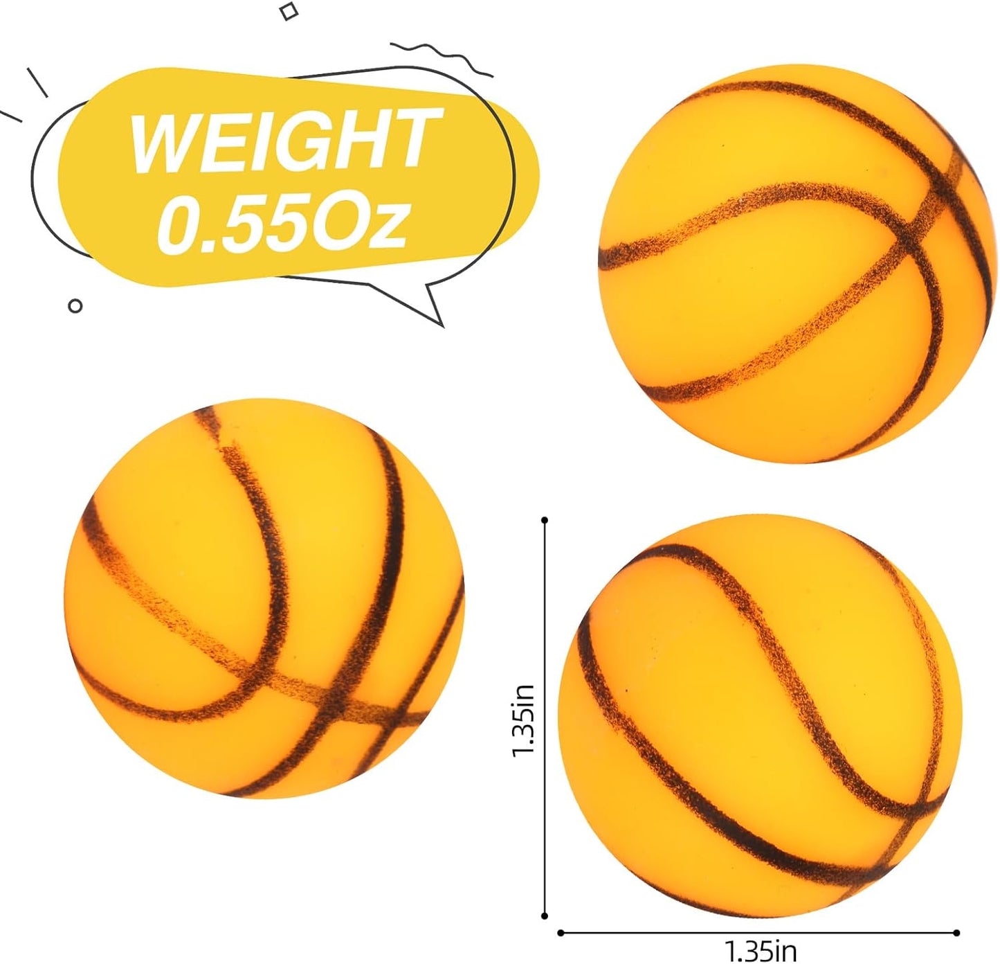 20 Pack Mini Basketball Slow Rising Stress Balls, Stretchy Fidget Ball for Anxiety Stress Relief, Party Favors Squeeze Balls for Kids Goodie Bag Stuffers