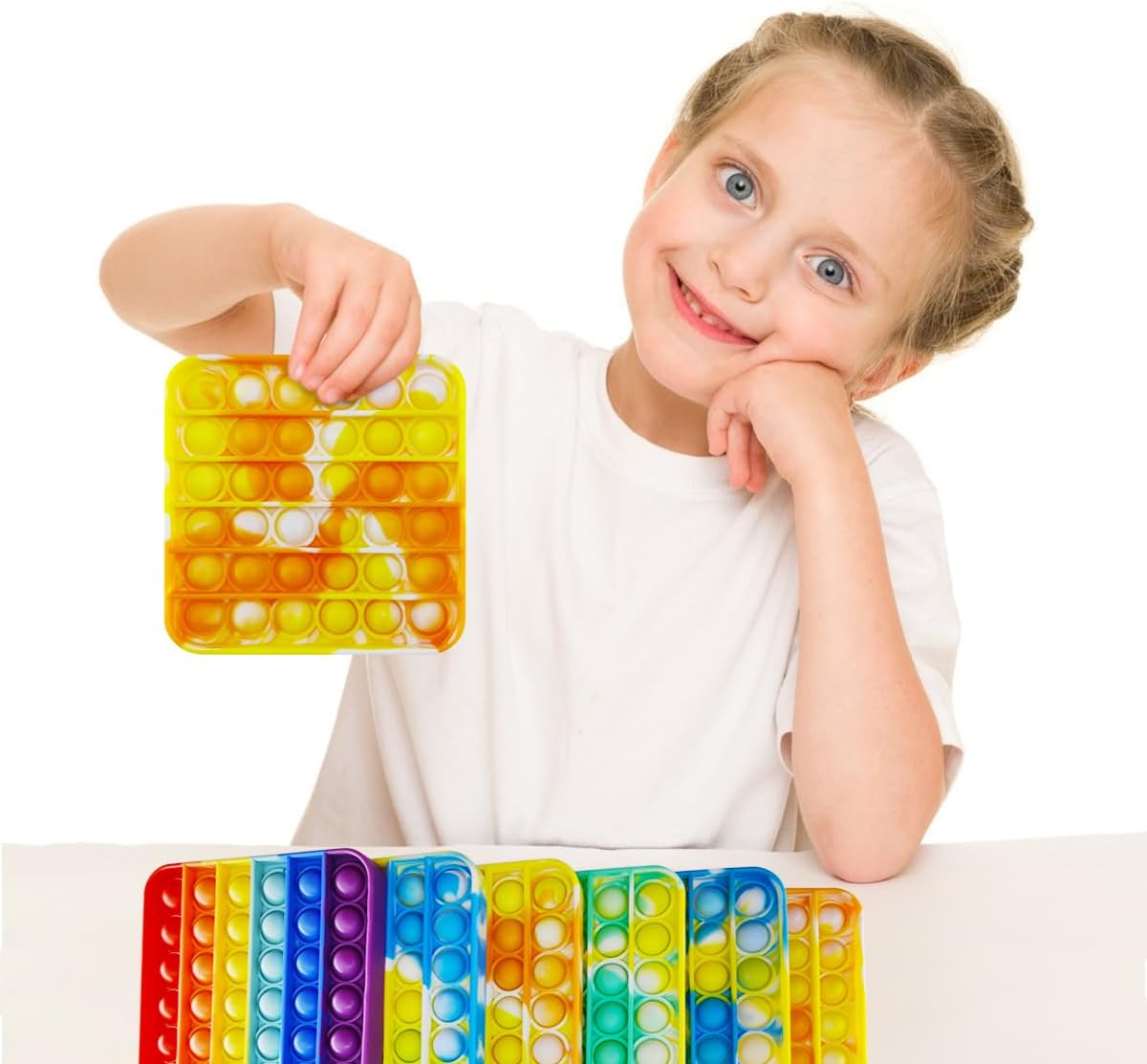 24 Pcs Pop Bubble Fidget Toys for Party Favors, Stress Relief Pressure Relieving Toys for Kids, Birthday Gifts and Classroom Game Prize Supplies, Christmas Party Gift for Kid and Adults