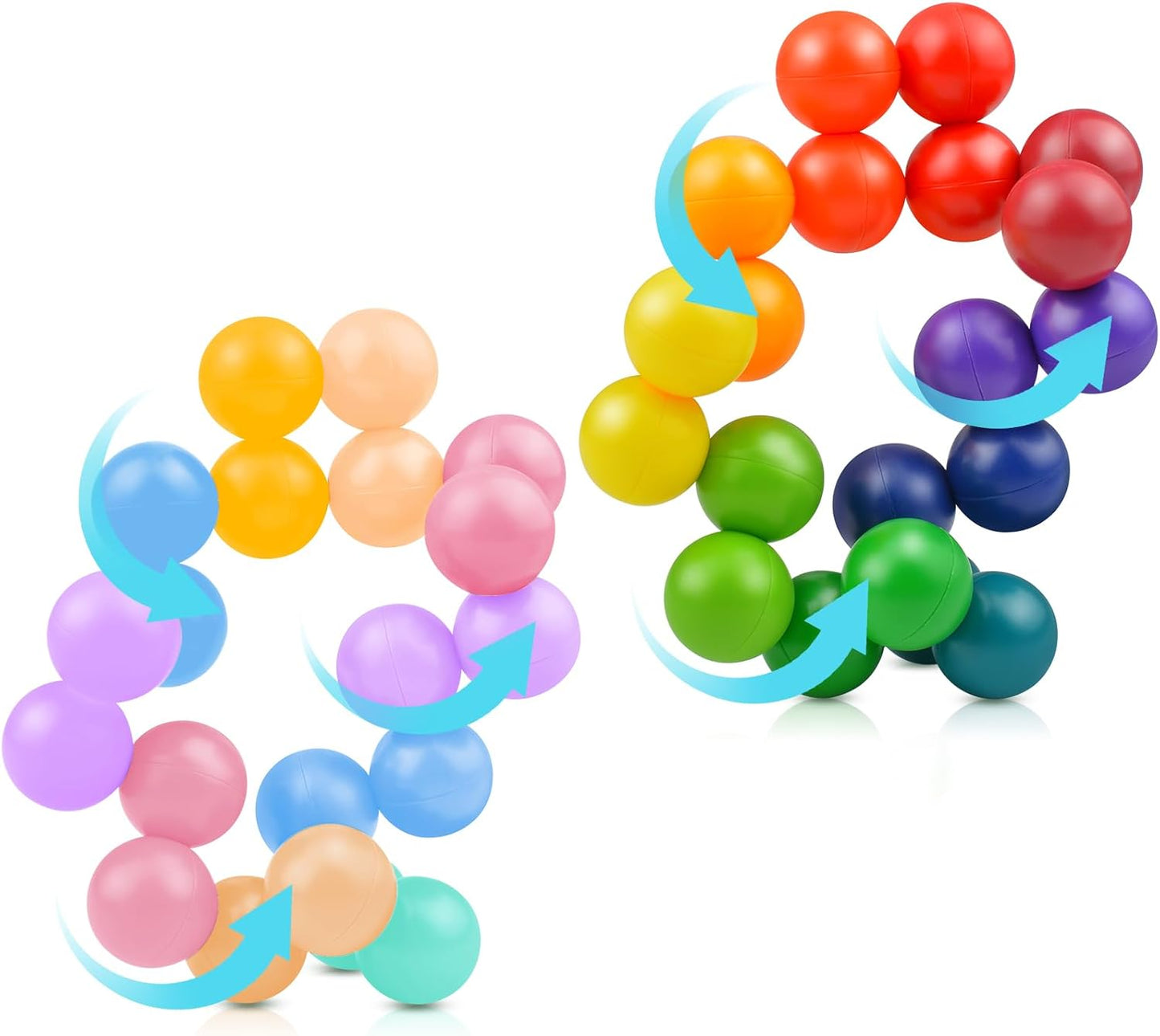 2PCS Sensory Fidget Toys for Kids Toddler Adults, Autism Sensory Toys for Autistic Children, ADHD Tools ,Calm Down Desk Toys ,Stocking Stuffers Present for Girls Boys 3-12 Year Old Age(B)