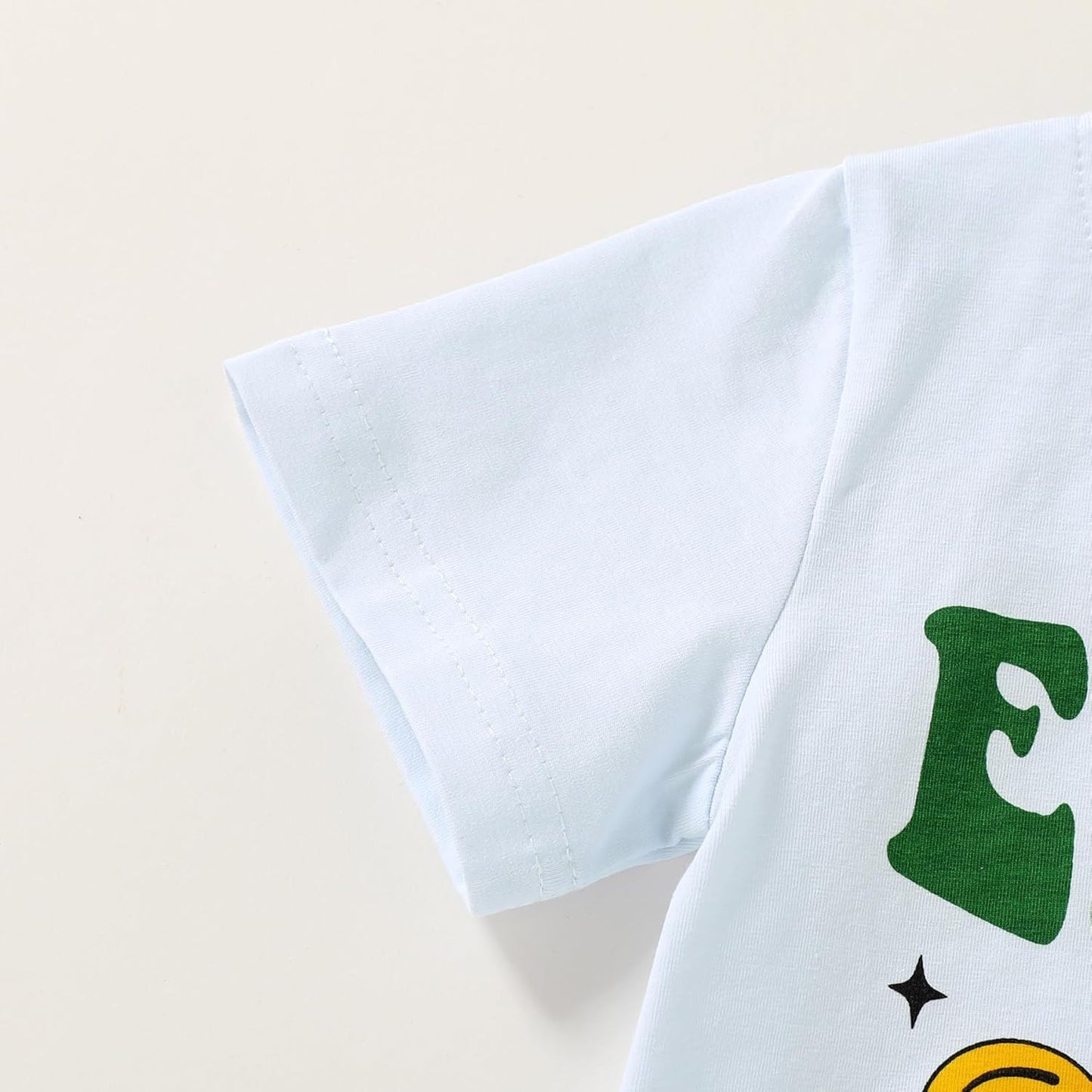 Happy Town Toddler Clothes Baby Boy Girl Smiley Face Shirt Short Sleeve T-Shirt Tee Summer Tops Outfits