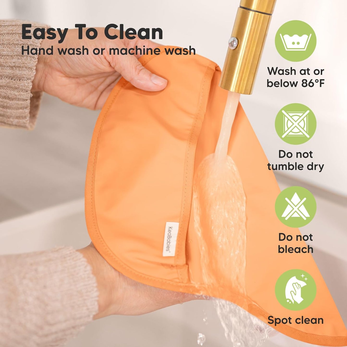 3-Pack Waterproof Baby Bibs for Eating - Lightweight Toddler Feeding Bibs with Large Food Catcher, Mess Proof, Food-Grade Baby Eating Essentials, Easy to Put On & Clean (Wilderness)