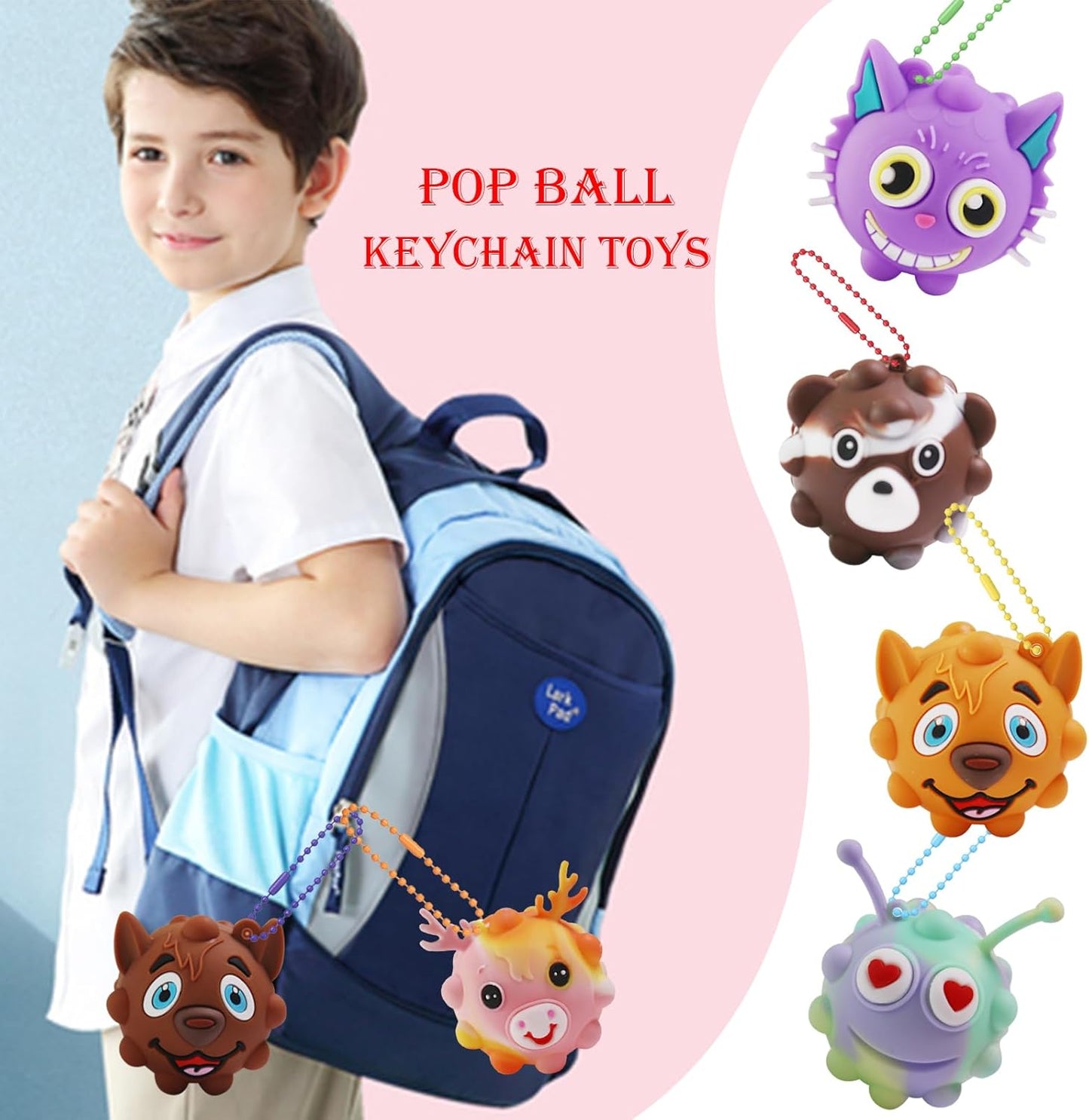 25 Pack Pop Party Favors for Kids,3D Pop Animals Fidget Toys,Birthday Party Favors,Goodie Bag Stuffers,Bath Suction Toys,Treasure Box Toys,Kids Prizes