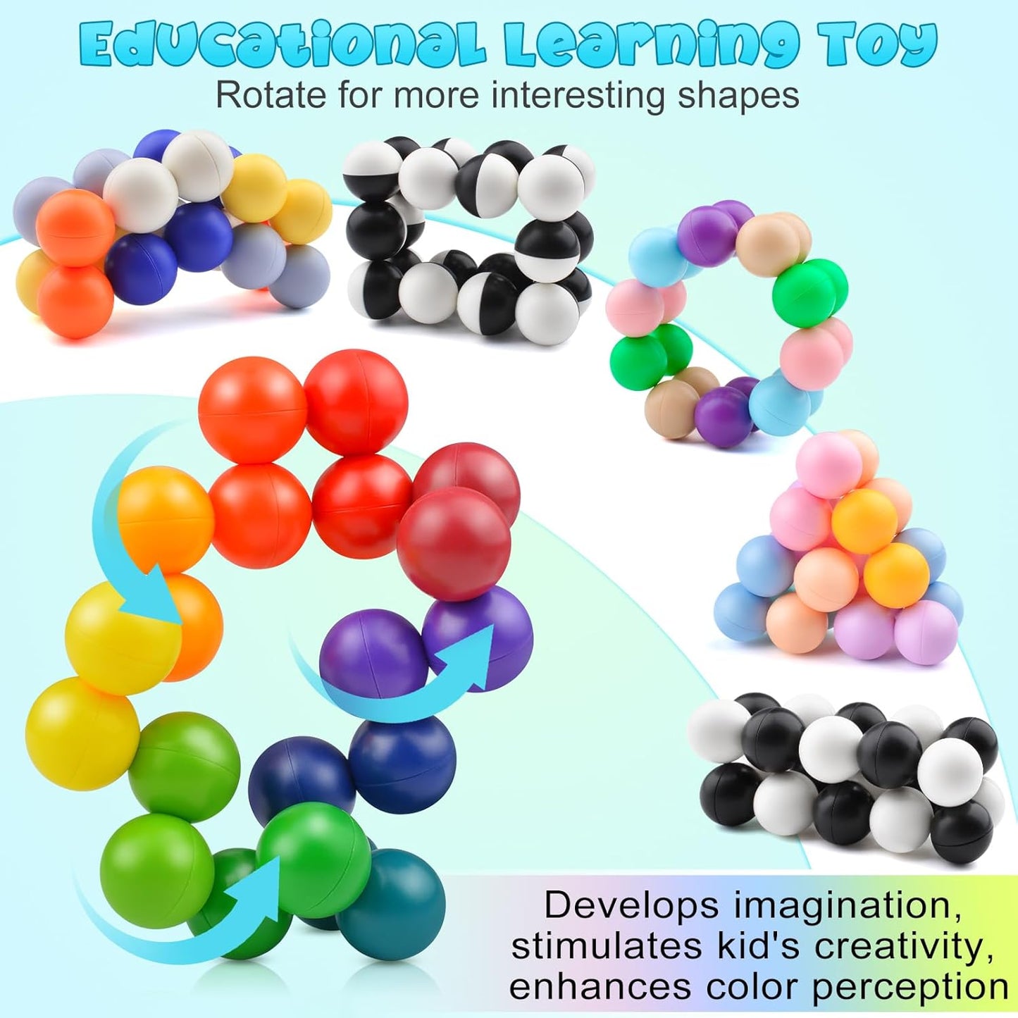 2PCS Autism Sensory Toys for Autistic Children, Sensory Fidget Toys for Kids Adults ,Autism Learning Materials ADHD Fidget Toys, Toddler Stocking Stuffers Present for Boys 3+ Year Old Age(D)