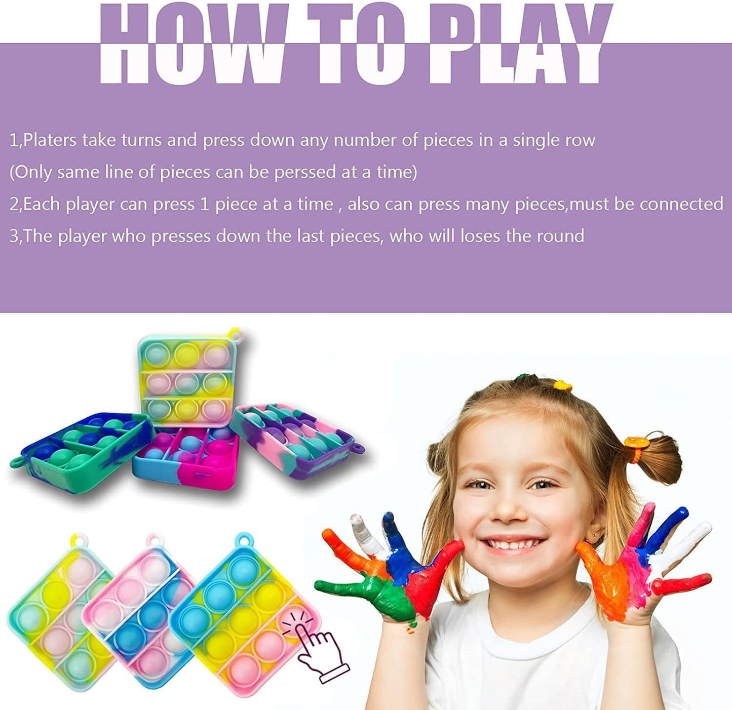 200 pcs Random Color Mini Squeeze Pop Bubble Fidget Sensory Toys, Mini Keychain Wrap Small Relieve Anxiety Stress Toy, Pop Bulk Silicone Classroom Prize for Kids Adult Party Gift