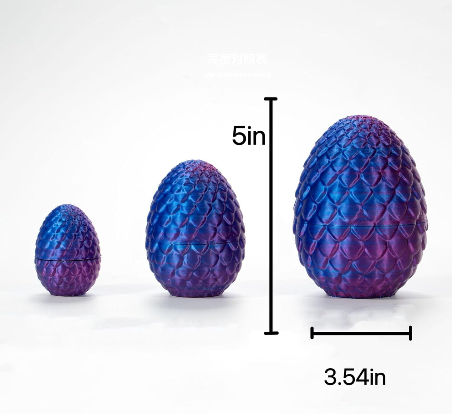 3D Printed Dragon in Egg, Full Articulated Dragon Crystal Dragon with Dragon Egg， Home Office Decor Executive Desk Toys, Adults Fidget Toys for Autism ADHD，3D Printed Gift