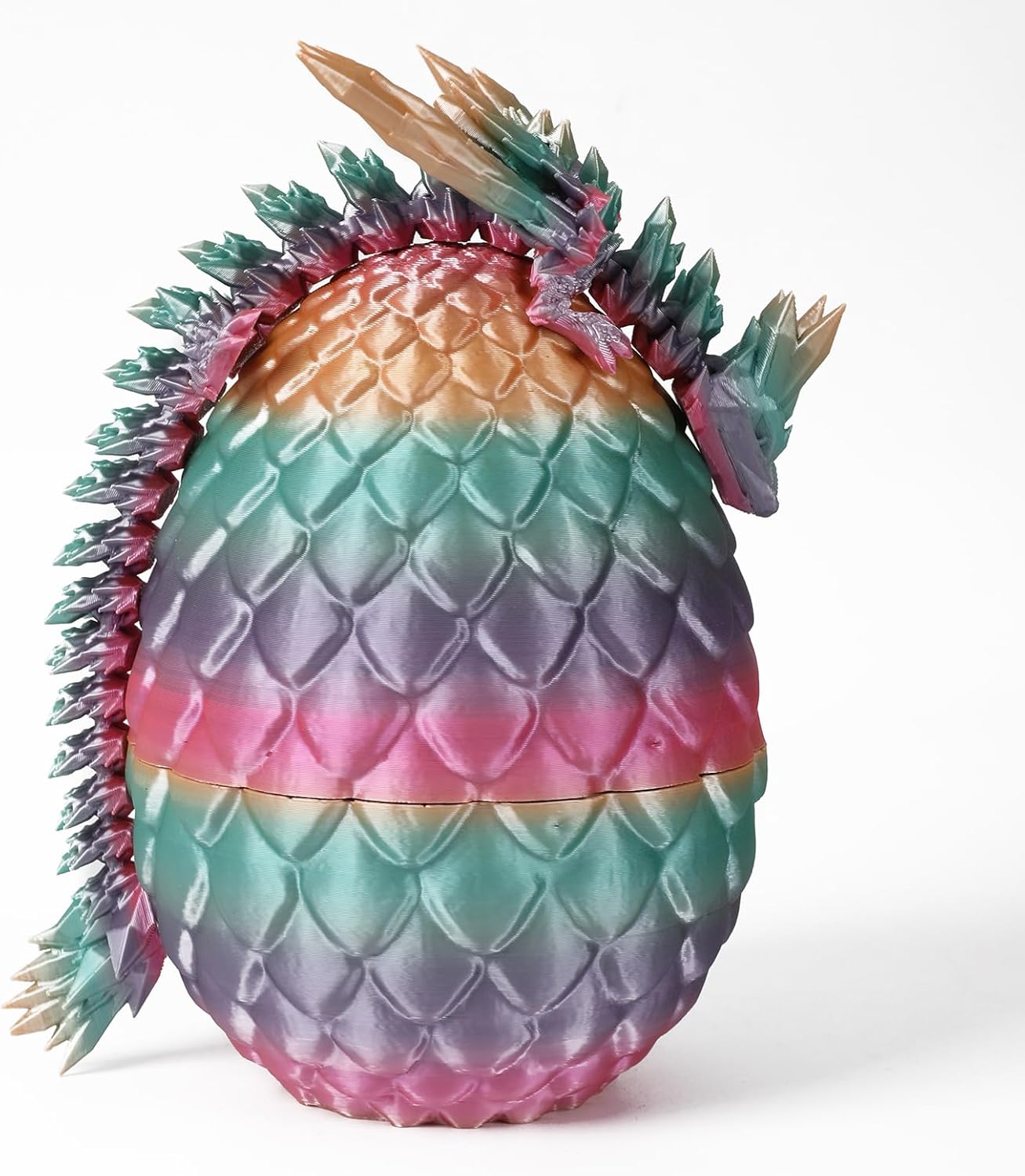 3D Printed Dragon Egg,Mystery Crystal Dragon Fidget Toys,Articulated Dragon,Home Desk Decor Easter Surprise Dinosaur Eggs,Adults Fidget Toys for Autism/ADHD