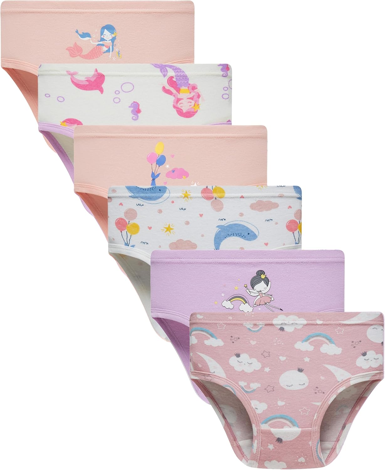 Hahan Girls Soft Panties Toddler Girls Cotton Underwear Kids Briefs