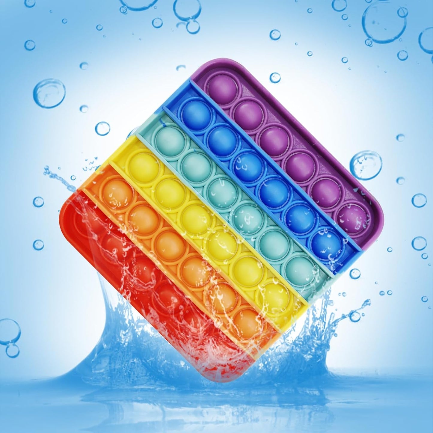 12 Pcs Pop Bubble Fidget Toys for Party Favors, Stress Relief Pressure Relieving Toys for Kids, Pop Bulk Toddler Toy for Birthday Christmas Valentine Gifts and Classroom Prizes