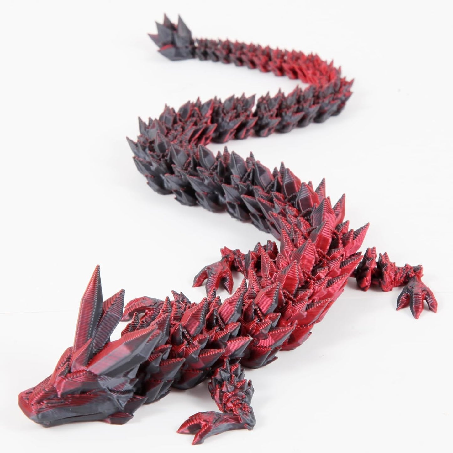3D Printed Dragon Egg, Mystery Crystal Dragon Egg Fidget Toys Surprise, Easter Eggs Articulated Crystal Dragon Eggs with Dragon Inside (A-Black and Red)