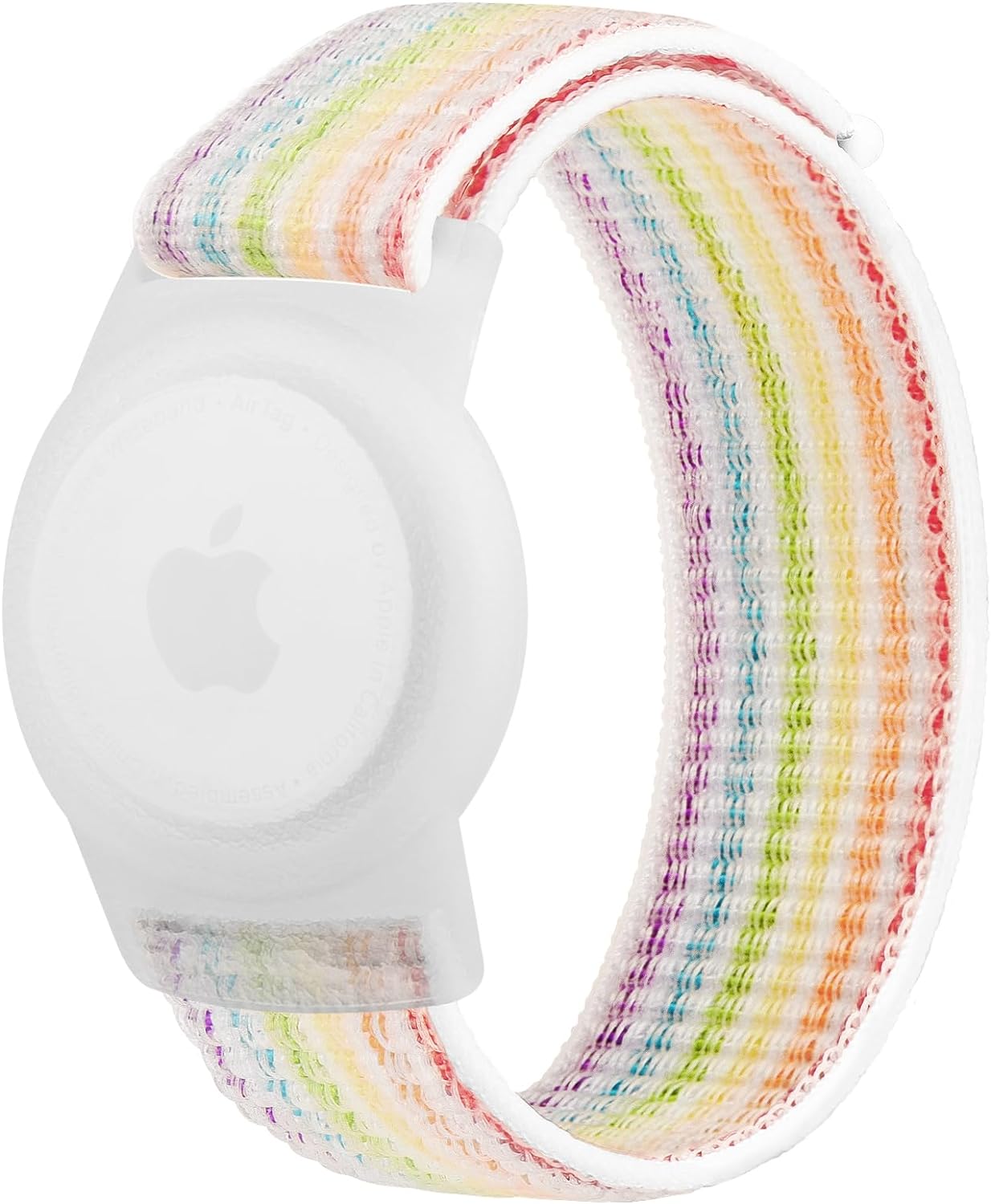 Vancle Kids Wristband for Apple AirTag, Protective Case for Air Tag GPS Tracker Holder with Nylon Bracelet, Adjustable Anti Lost Watch Band for Toddler Baby Children Elders