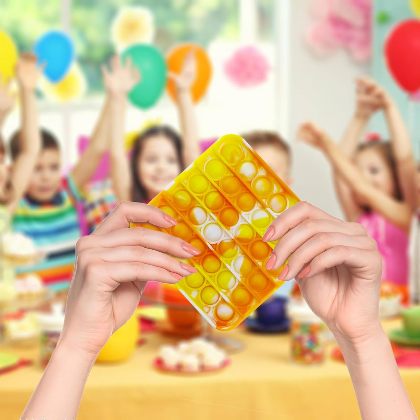 24 PCS Pop Fidget Sensory Toys for Party Favors,Push Pop Bubble Silicone Squeeze Sensory Toys for Kids Adult Autism Special Needs Stress Relief Gift for Birthday Christmas Valentine Classroom Prizes