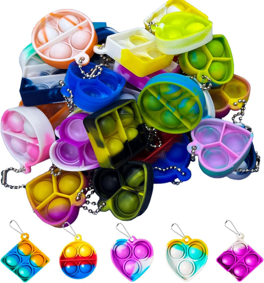 24pcs 1.5in, Pop Bubble Fidget Sensory Toys, Pop Toy Bulk for Party Favor, Classroom Student Prizes Easter Basket Goodie Bag Stuffers Christmas Valentine Gift for Kid