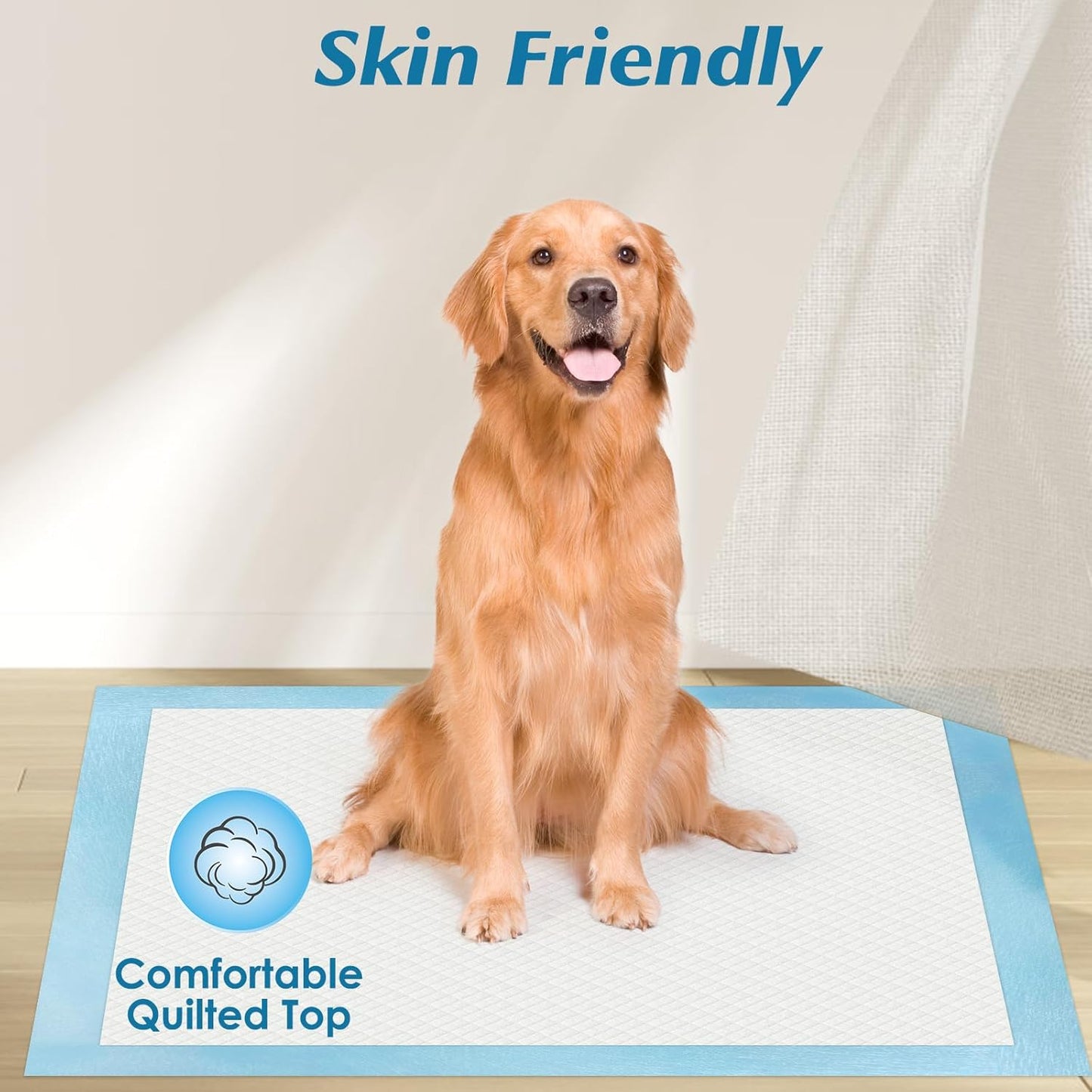 100 Count 22” x 22” Super Absorbency Disposable Underpads, Leakproof Quick Drying Disposable Pads for Baby, Puppy and Adults, Puppy Pads, Cat Pee Pads for Dogs, Potty Puppy Training Pads