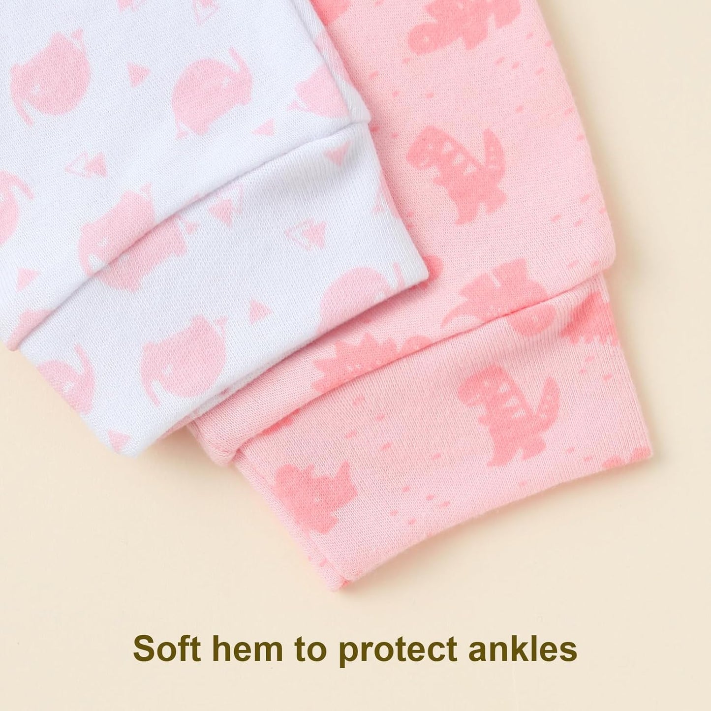 Hakochia Baby Pants for Boys & Girls: 100% Cotton, Soft, Comfy, Ample Diaper Room 0-36 Months
