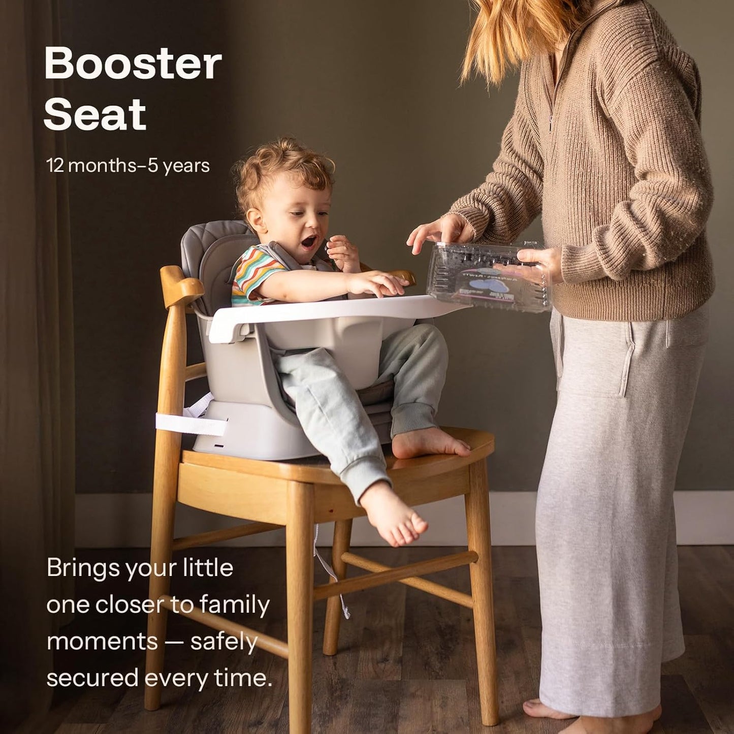 HARPPA 6 in 1 Baby High Chair, Convertible Infant Feeding Chair for Babies & Toddlers Table, Dining Booster Seat with Removable Tray, Grey