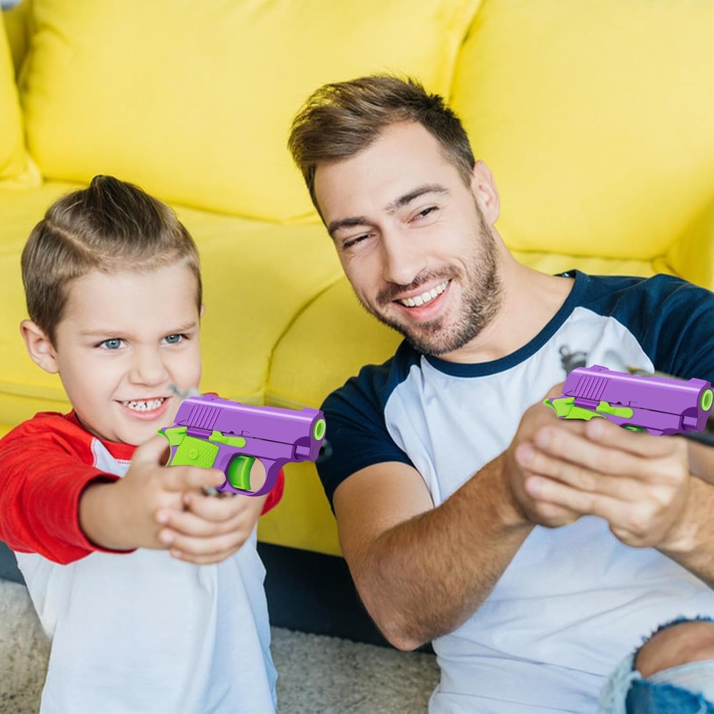 1911 3D Printed Small Pistol Toys Gravity Gun Toy Pístol Fidget Toys Adults Stress Relief Pistol Toy Sensory Toys for Kids Friends Christmas Birthday Gift-Purple