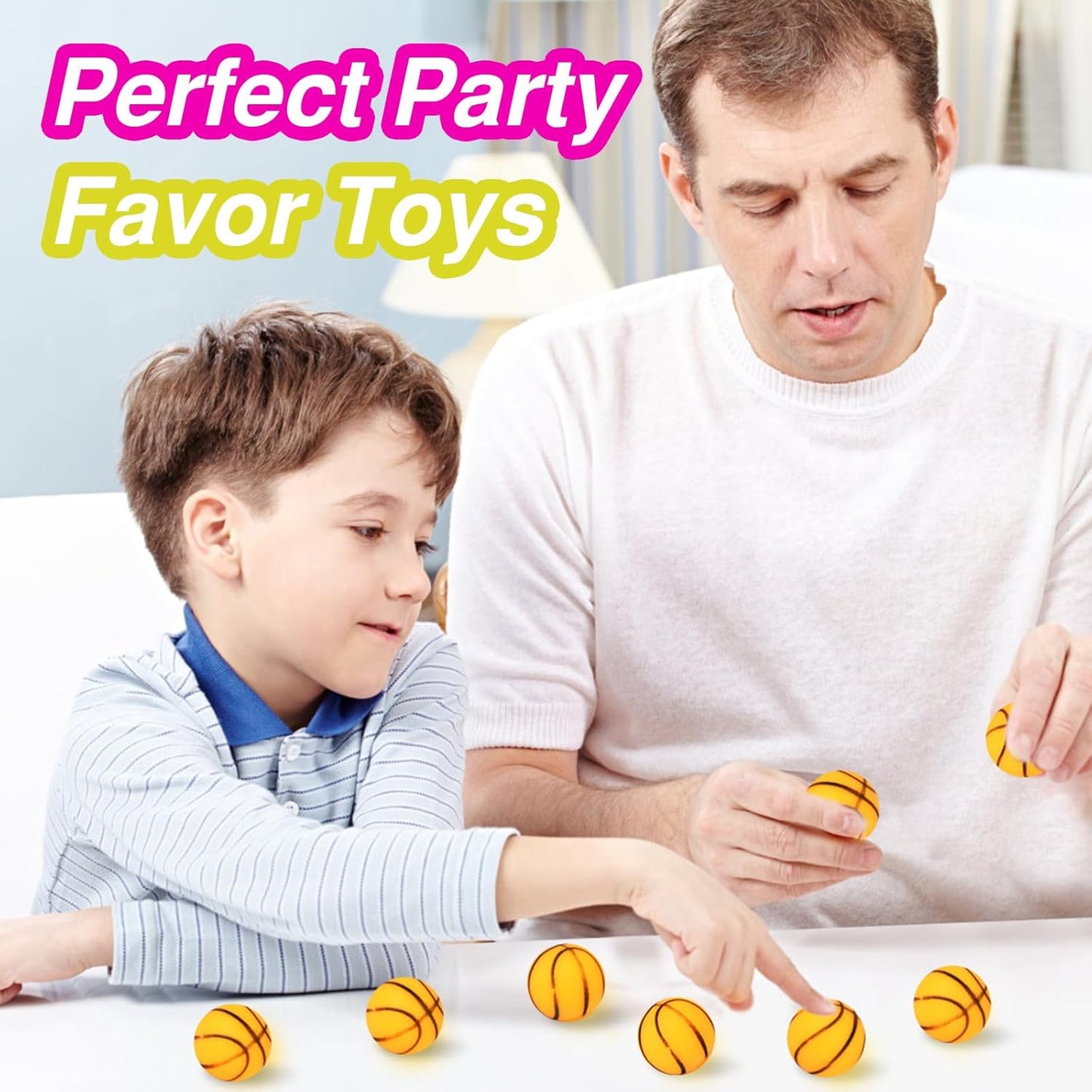 20 Pack Mini Basketball Slow Rising Stress Balls, Stretchy Fidget Ball for Anxiety Stress Relief, Party Favors Squeeze Balls for Kids Goodie Bag Stuffers